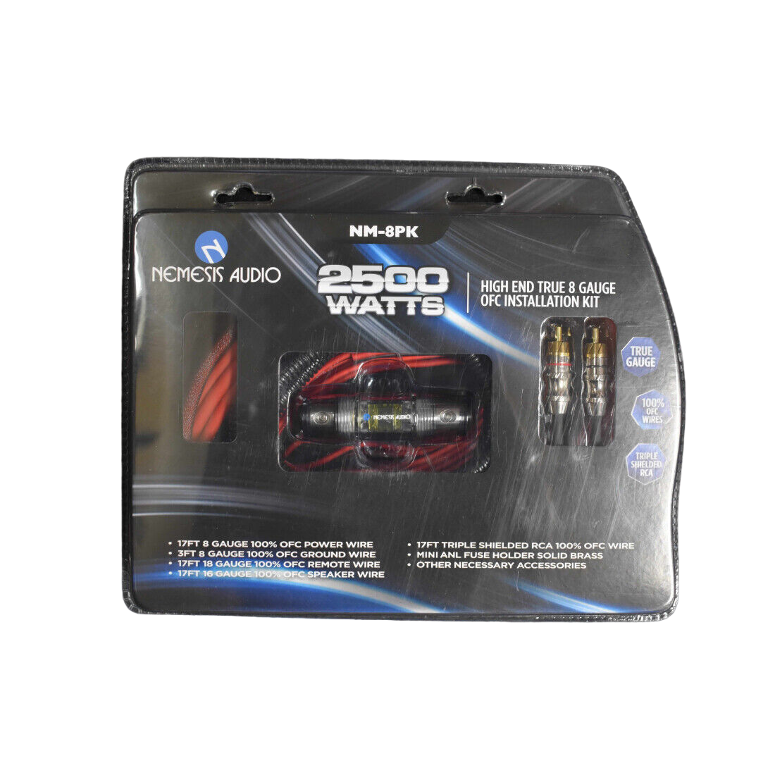 Nemesis Audio NM-8PK 100% OFC 8G Amp Kit