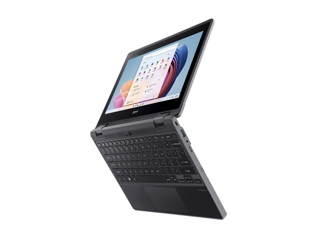 Acer TravelMate B3 Spin 11 Convertible 2-in-1 Notebook, Intel N100 Quad-Core, 4GB RAM, 128GB SSD, 11.6" HD IPS Touch, Windows 11 Pro, 10Hr Battery - NX.VZ0AA.007 (1 Year Warranty)