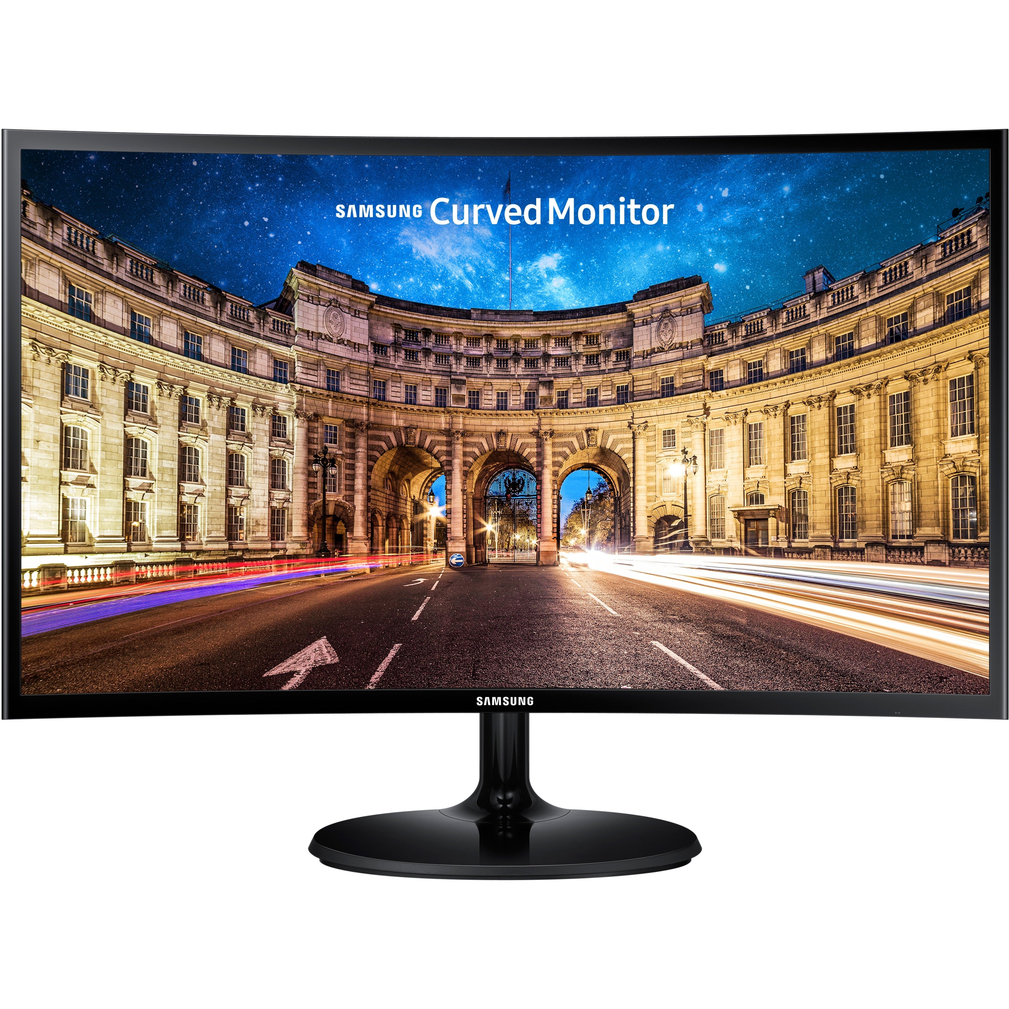 Samsung 390 Series 27" Curved LED Monitor, Full HD 1920x1080, FreeSync, 4ms Response, HDMI/VGA, TAA Compliant, High Glossy Black - C27F390FHN (3 Year Warranty)