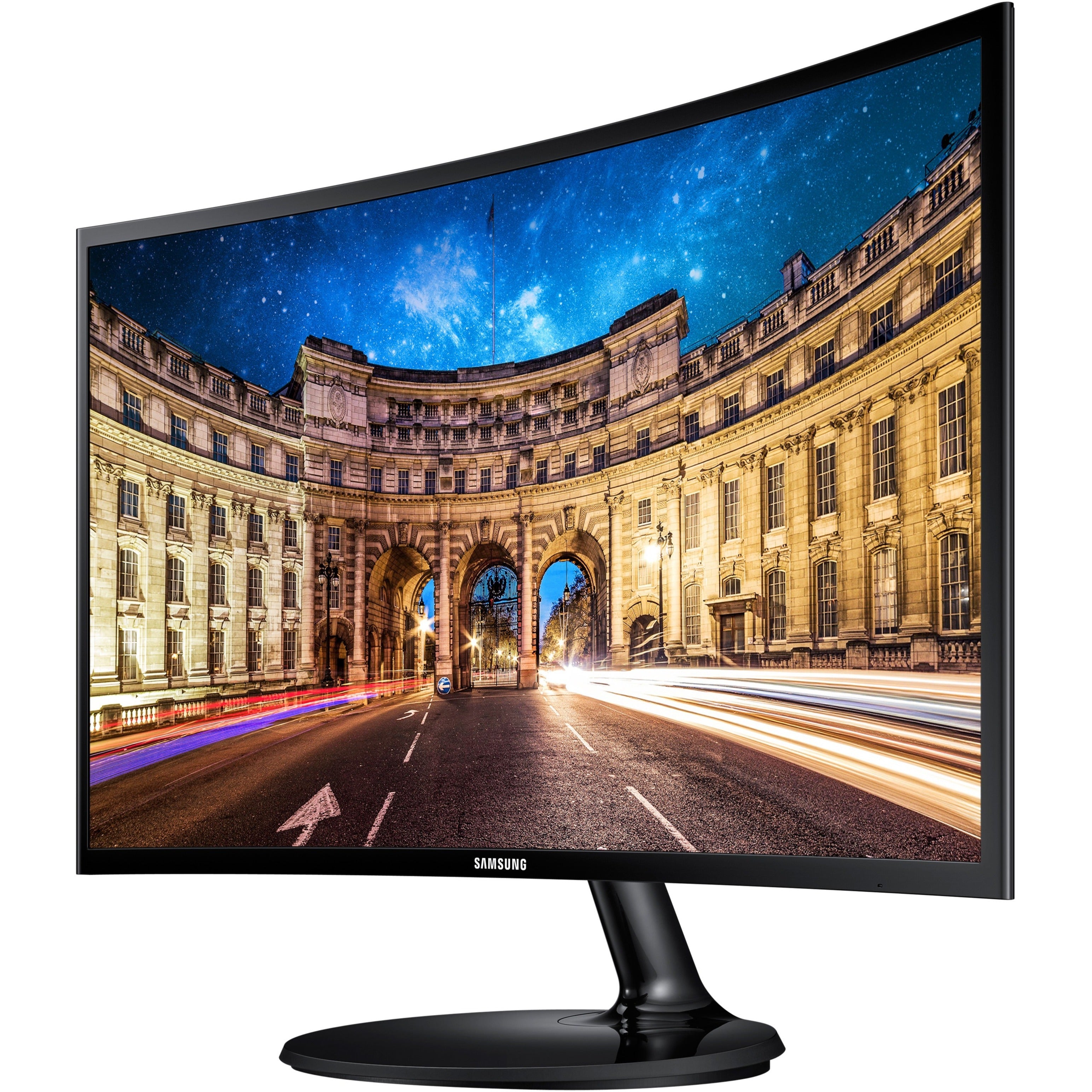 Samsung 390 Series 27" Curved LED Monitor, Full HD 1920x1080, FreeSync, 4ms Response, HDMI/VGA, TAA Compliant, High Glossy Black - C27F390FHN (3 Year Warranty)