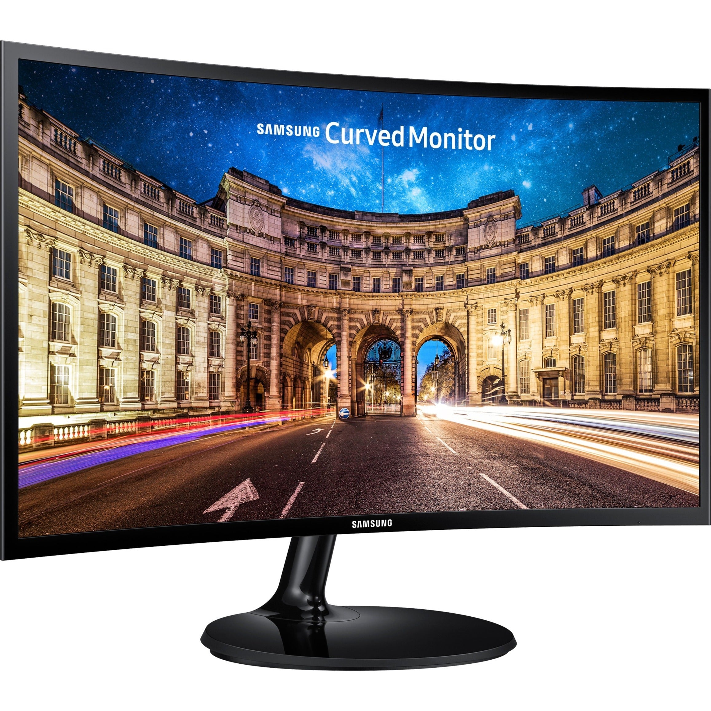 Samsung 390 Series 27" Curved LED Monitor, Full HD 1920x1080, FreeSync, 4ms Response, HDMI/VGA, TAA Compliant, High Glossy Black - C27F390FHN (3 Year Warranty)