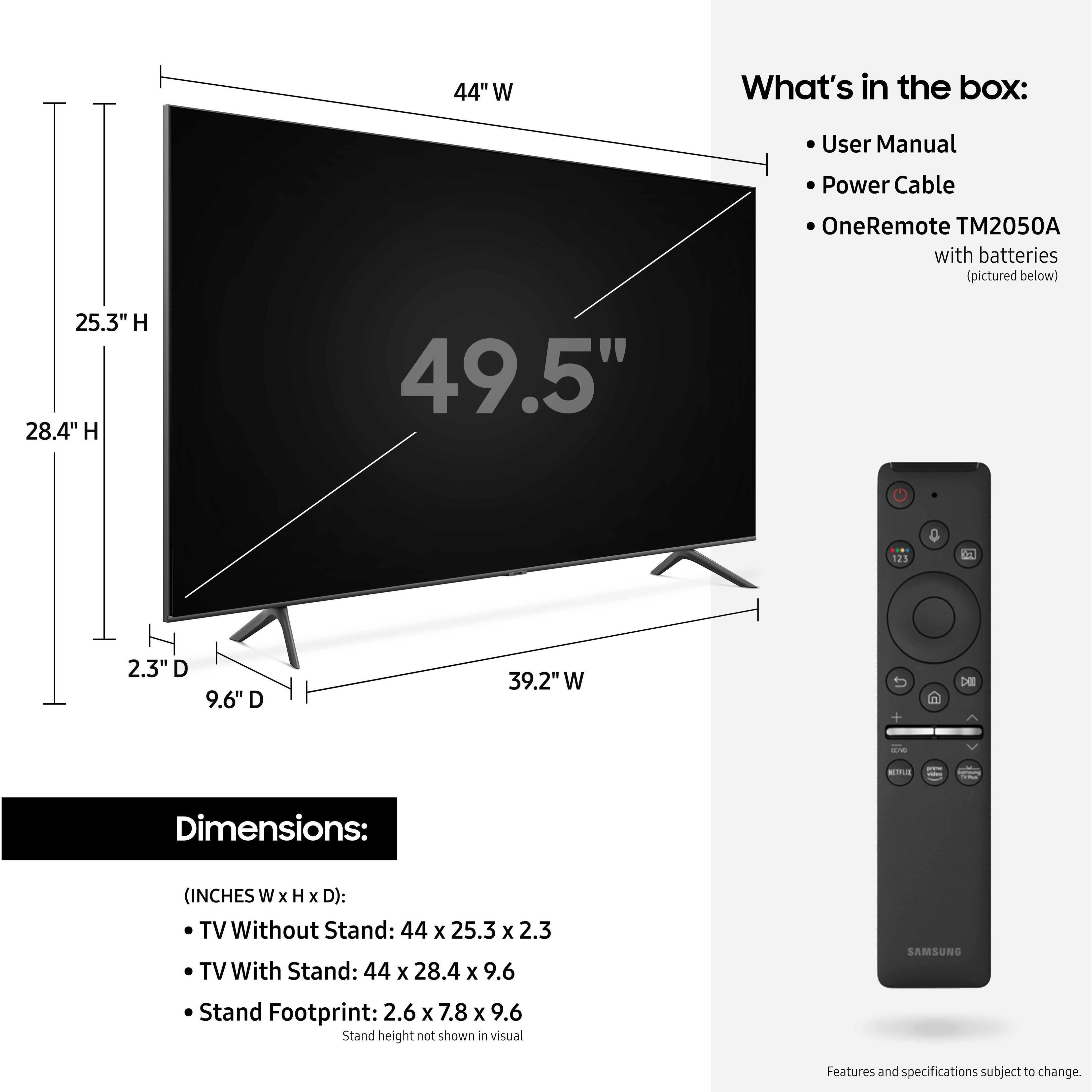 Samsung QN50Q60TAFXZA 50" Class Q60T QLED 4K UHD HDR Smart TV (2020), 2160p 120Hz 4K Edge Lit, 3 HDMI ports
