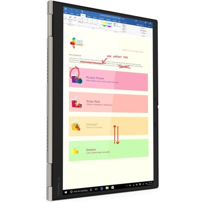 Lenovo 20QA000QUS ThinkPad X1 Titanium Yoga Gen 1 2 in 1 Notebook, Intel Core i7, 16GB RAM, 512GB SSD, Windows 10 Pro