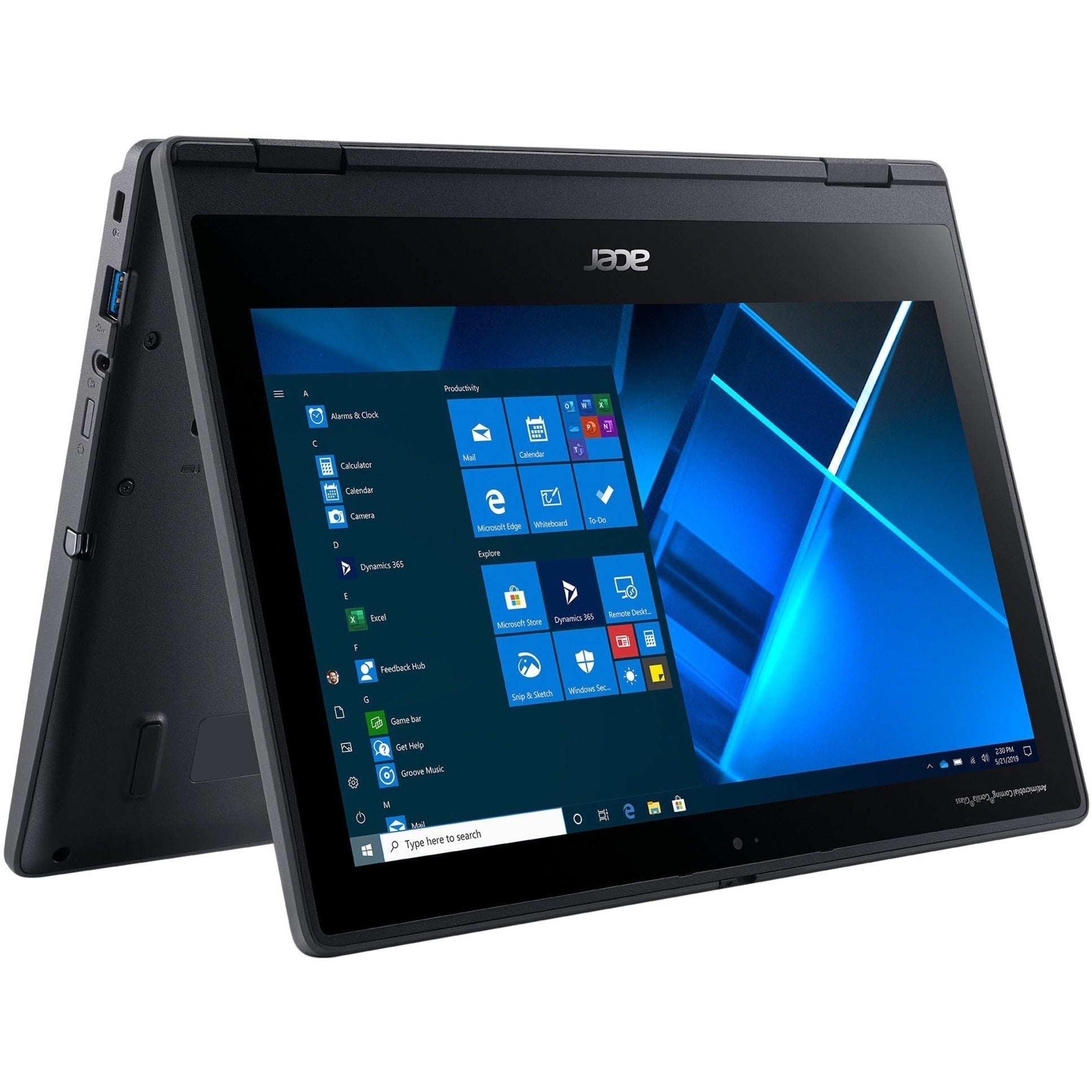 Acer NX.VNEAA.002 TravelMate Spin B3 TMB311R-31-C8GZ 2 in 1 Notebook, Windows 10 Pro, 11.6" HD Touchscreen, Intel Celeron N4020, 4GB RAM, 64GB Flash Memory