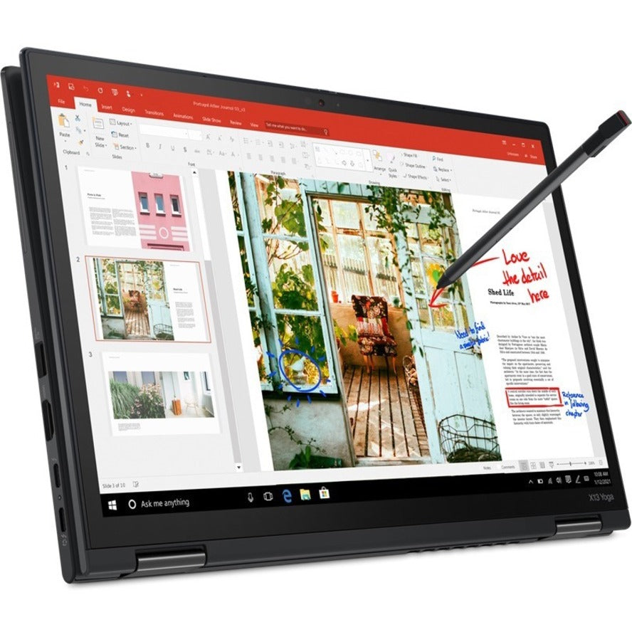 Lenovo 20W8002XUS ThinkPad X13 Yoga Gen 2 2 in 1 Notebook, 13.3" Touchscreen, Core i7, 16GB RAM, 256GB SSD, Windows 10 Pro