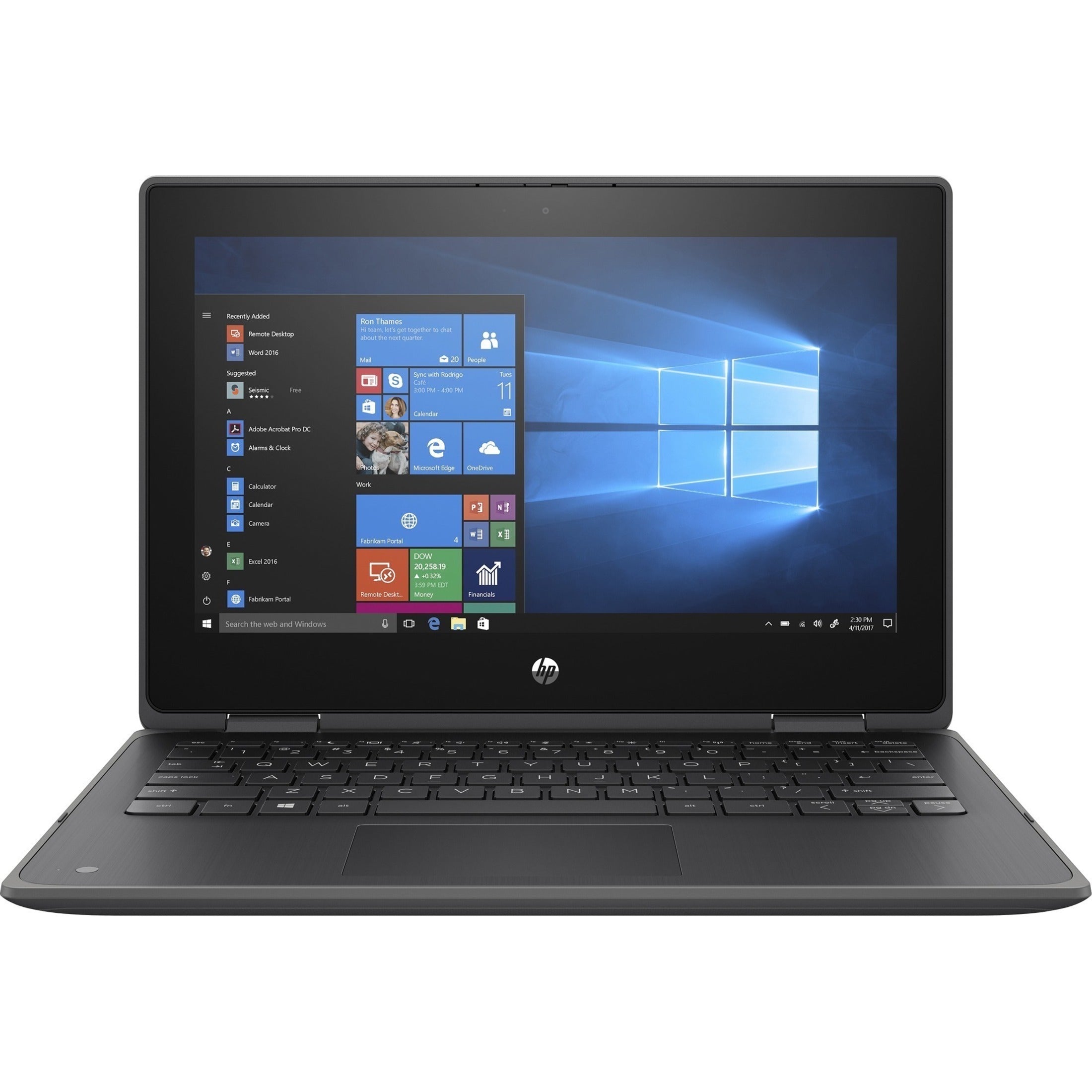 HP ProBook x360 11 G5 EE 11.6" Touchscreen Rugged Convertible 2 in 1 Notebook, Intel Pentium Silver N5030, 8GB RAM, 128GB SSD, Chalkboard Gray