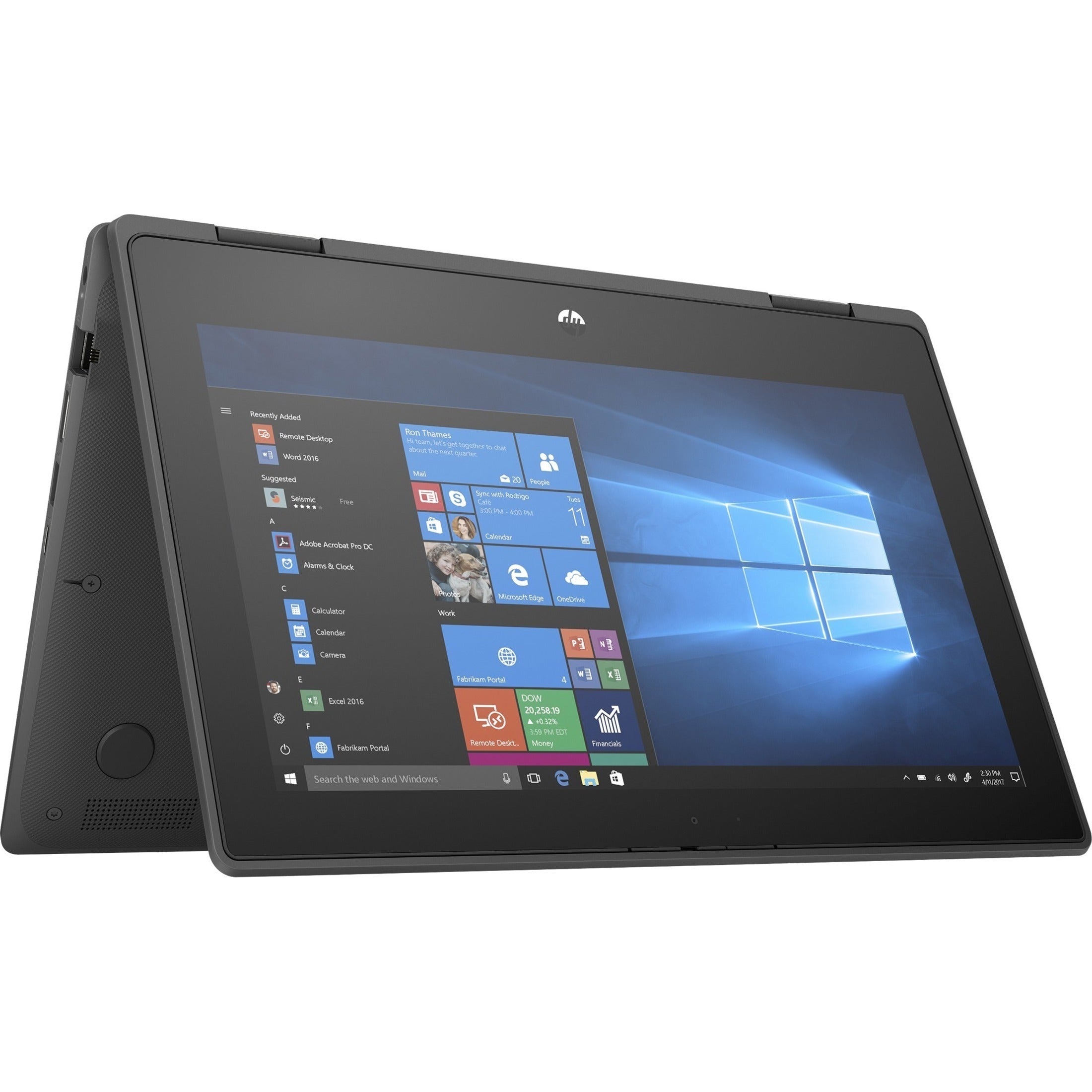 HP ProBook x360 11 G5 EE 11.6" Touchscreen Rugged Convertible 2 in 1 Notebook, Intel Pentium Silver N5030, 8GB RAM, 128GB SSD, Chalkboard Gray