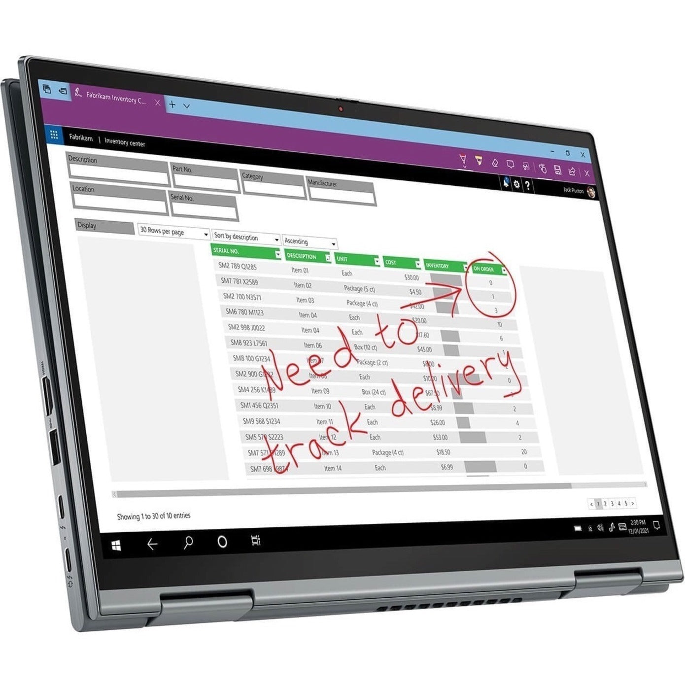 Lenovo 20XY00AHUS ThinkPad X1 Yoga Gen 6 14" Touchscreen Convertible 2 in 1 Notebook, Intel Core i5 11th Gen, 16GB RAM, 256GB SSD, Storm Gray
