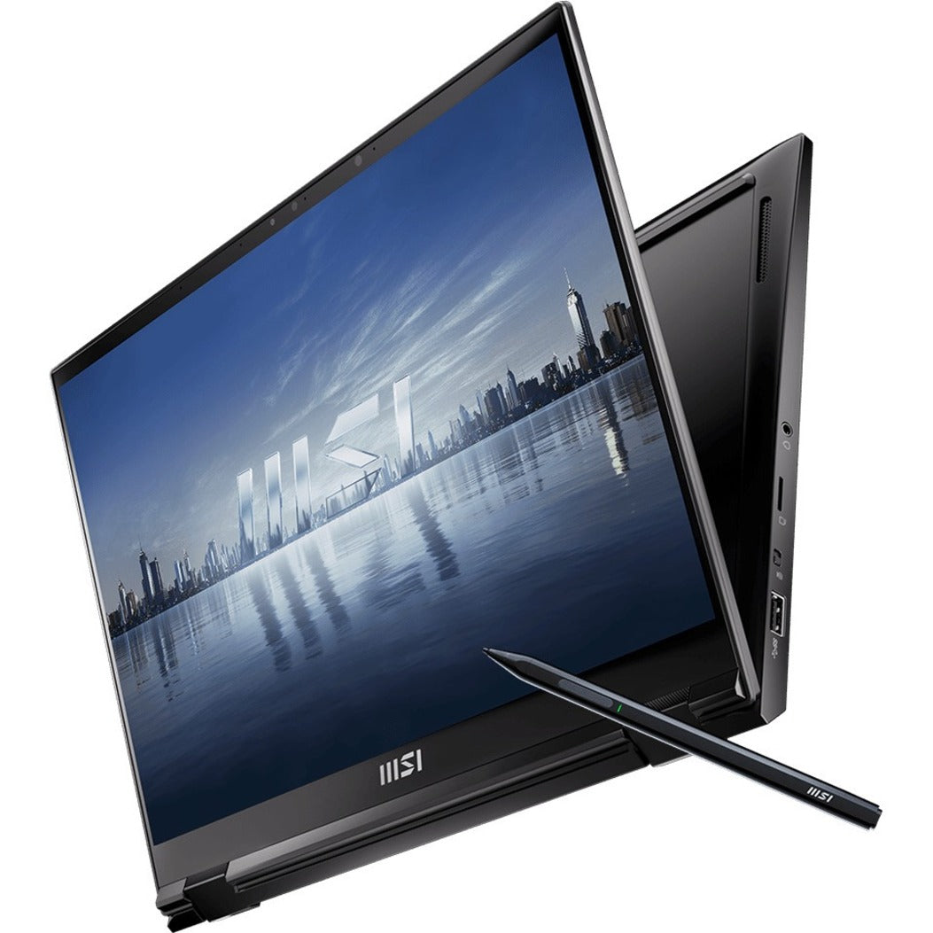 MSI Summit E14 Flip Evo Convertible 2-in-1 Notebook, 14" QHD+ Touchscreen, 13th Gen Intel Core i7, 32GB LPDDR5, 1TB NVMe SSD, Intel Evo Platform, Windows 11 Pro, Ink Black - SUME1413268 (3 Year Warranty)