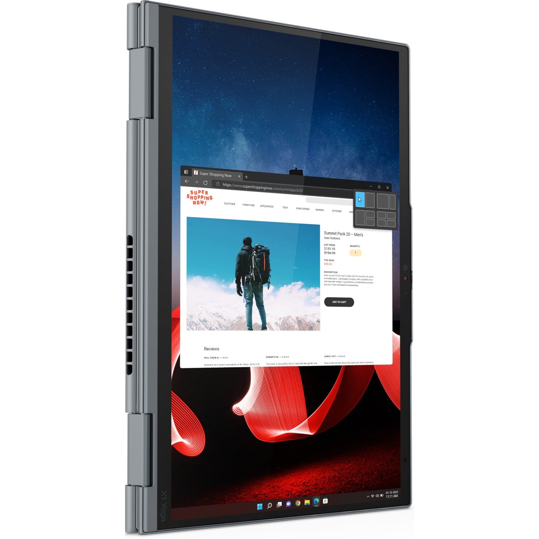 Lenovo 21HQ0007US ThinkPad X1 Yoga Gen 8 14" Touchscreen Convertible 2 in 1 Notebook, Intel Core i7, 16GB RAM, 512GB SSD, Storm Gray [Discontinued]