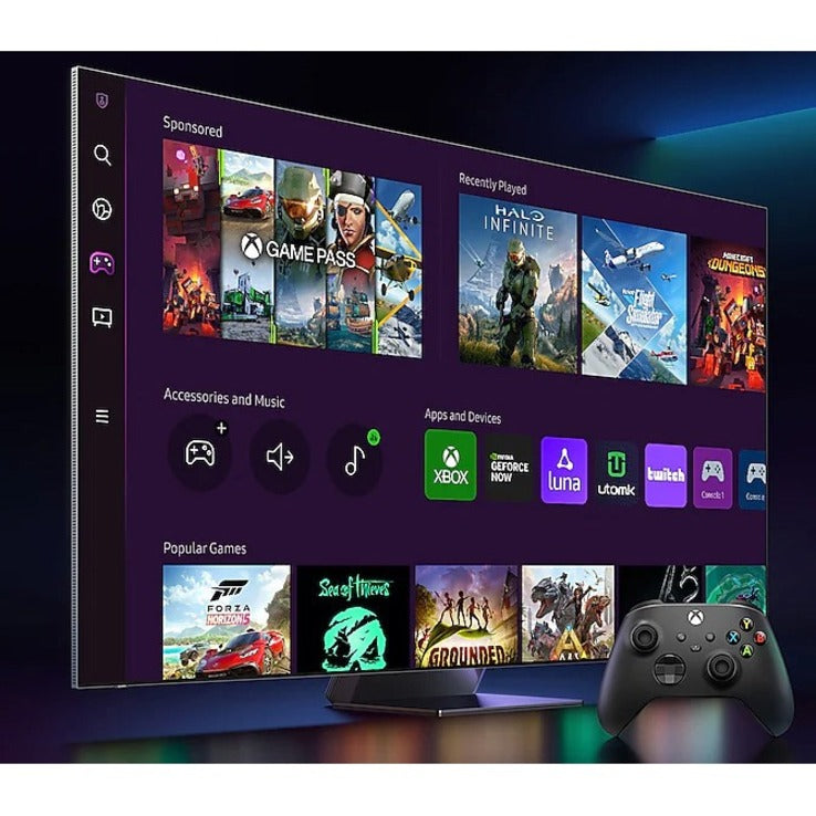 Samsung CU8000 75" Crystal UHD 4K Smart LED-LCD TV, AirSlim Design, HDR10+, Motion Xcelerator, Dolby Sound, Q-Symphony, Voice Assistant, Gaming Hub - UN75CU8000FXZA Black (1 Year Warranty)