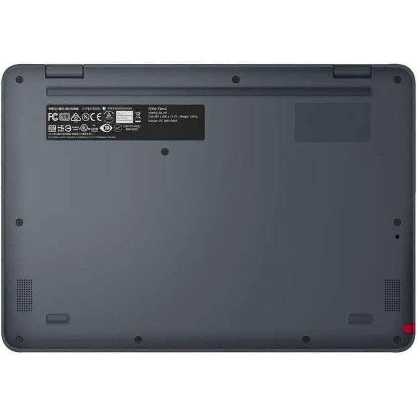 Lenovo 300w Yoga Gen 4 Convertible 2-in-1 Notebook, 11.6" HD IPS Touchscreen, Intel N100 Quad-core, 4GB LPDDR5, 128GB PCIe SSD, Windows 11 Pro, Slate Gray - 82VM000FUS (1 Year Warranty)