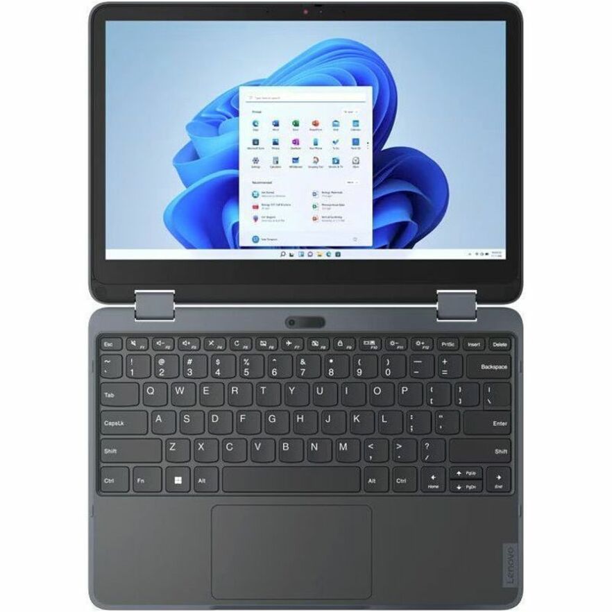 Lenovo 300w Yoga Gen 4 Convertible 2-in-1 Notebook, 11.6" HD IPS Touchscreen, Intel N100 Quad-core, 4GB LPDDR5, 128GB PCIe SSD, Windows 11 Pro, Slate Gray - 82VM000FUS (1 Year Warranty)