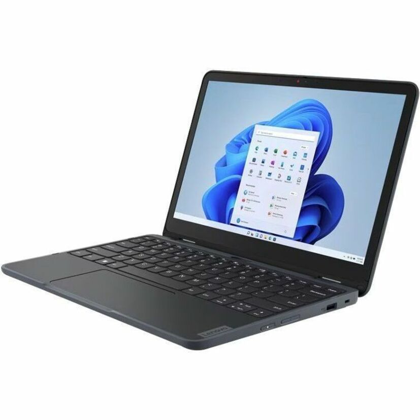 Lenovo 300w Yoga Gen 4 Convertible 2-in-1 Notebook, 11.6" HD IPS Touchscreen, Intel N100 Quad-core, 4GB LPDDR5, 128GB PCIe SSD, Windows 11 Pro, Slate Gray - 82VM000FUS (1 Year Warranty)