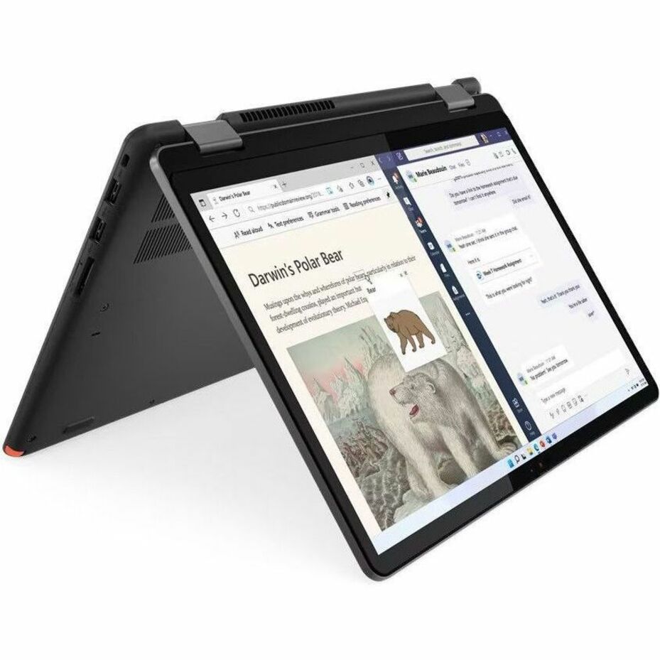 Lenovo 13w Yoga Gen 2 Convertible 2-in-1 Notebook, 13.3" WUXGA IPS Touchscreen, AMD Ryzen 5 7530U, 8GB DDR4, 256GB SSD, Windows 11 Pro, Fingerprint Reader - 82YR0009US (1 Year Warranty)
