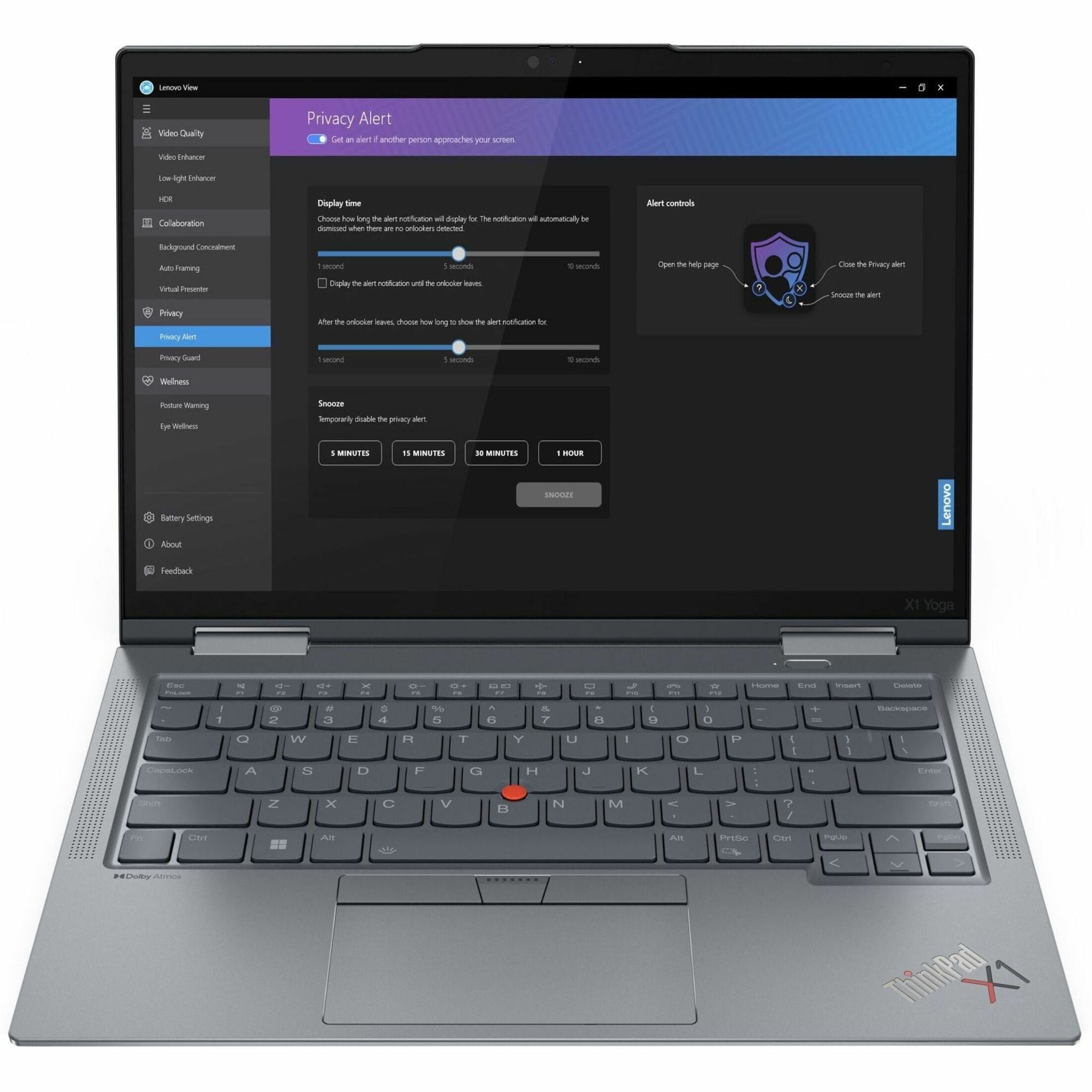 Lenovo ThinkPad X1 Yoga Gen 8 Convertible 2-in-1 Notebook, 14" OLED Touchscreen, 13th Gen Intel Core i7, 16GB LPDDR5, 512GB SSD, Windows 11 Pro, Storm Gray - 21HQ0076US (3 Year Warranty)