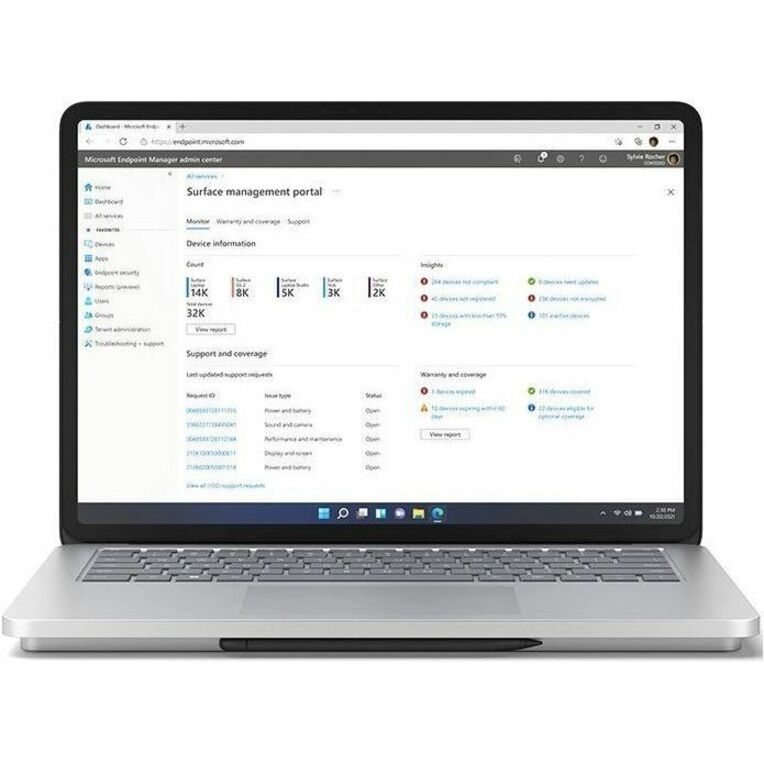 Microsoft Surface Laptop Studio 2 2024 2-in-1 Convertible Notebook, 14.4" PixelSense 120Hz Touch, 13th Gen i7, RTX 2000, 32GB RAM, 1TB SSD, Win11 Pro, Gray Z1T-00001 (1 Year Warranty)