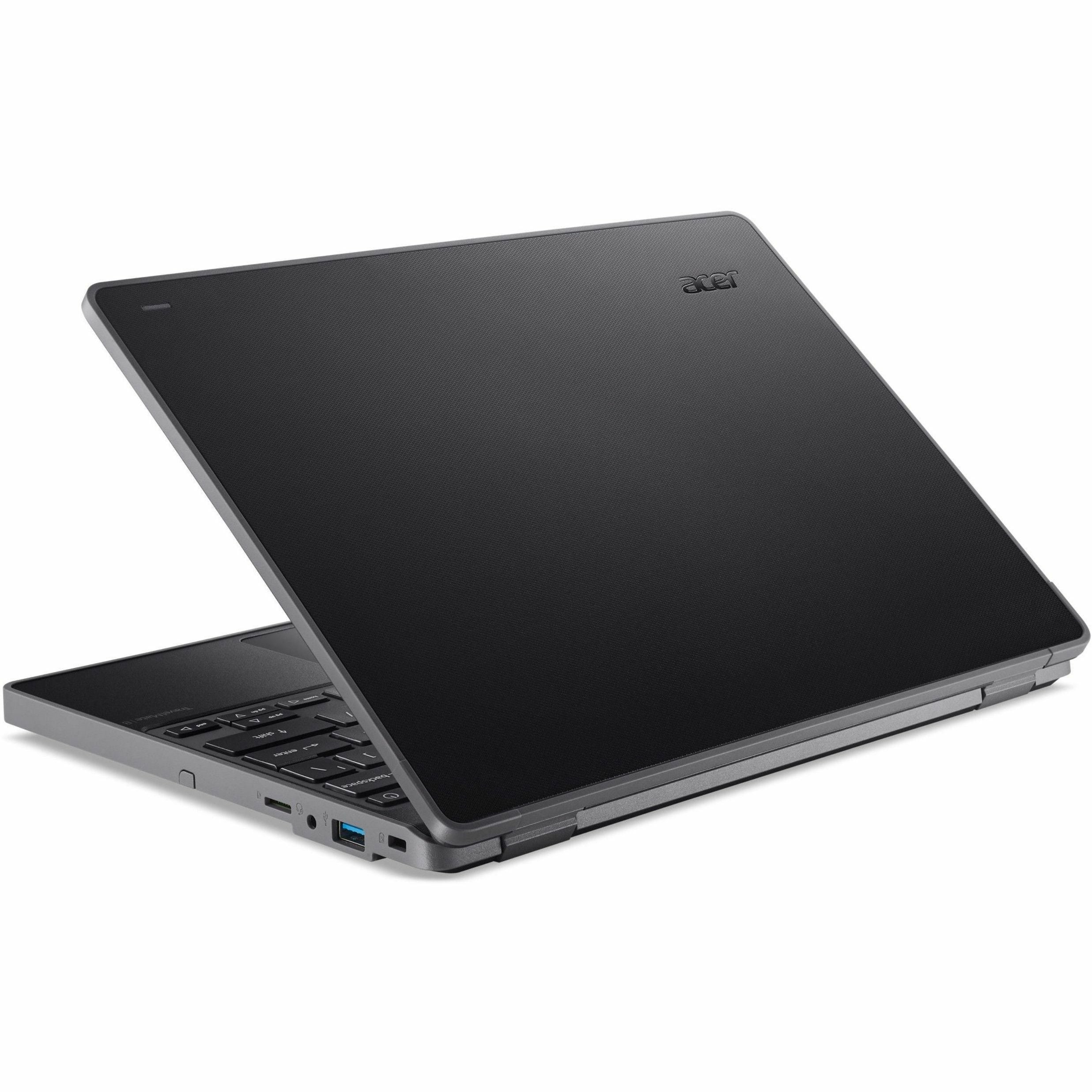Acer TravelMate B3 Spin 11 Convertible 2-in-1 Notebook, 11.6" HD Touchscreen, Intel N100 Quad-Core, 8GB RAM, 128GB SSD, Windows 11 Pro, Black - NX.VZ0AA.004 (1 Year Warranty)