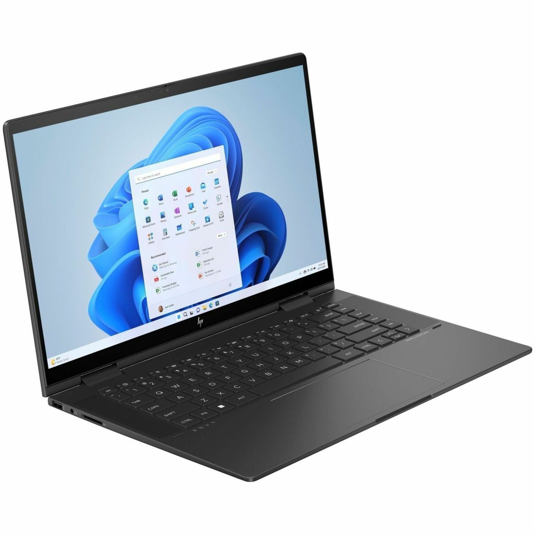 HP ENVY x360 2024 Convertible 2-in-1 Notebook, 15.6" FHD IPS Touchscreen, AMD Ryzen 7 7730U, 16GB RAM, 512GB SSD, Windows 11, 14Hr Battery, Nightfall Black - 7H1T1UARABA (1 Year Warranty)
