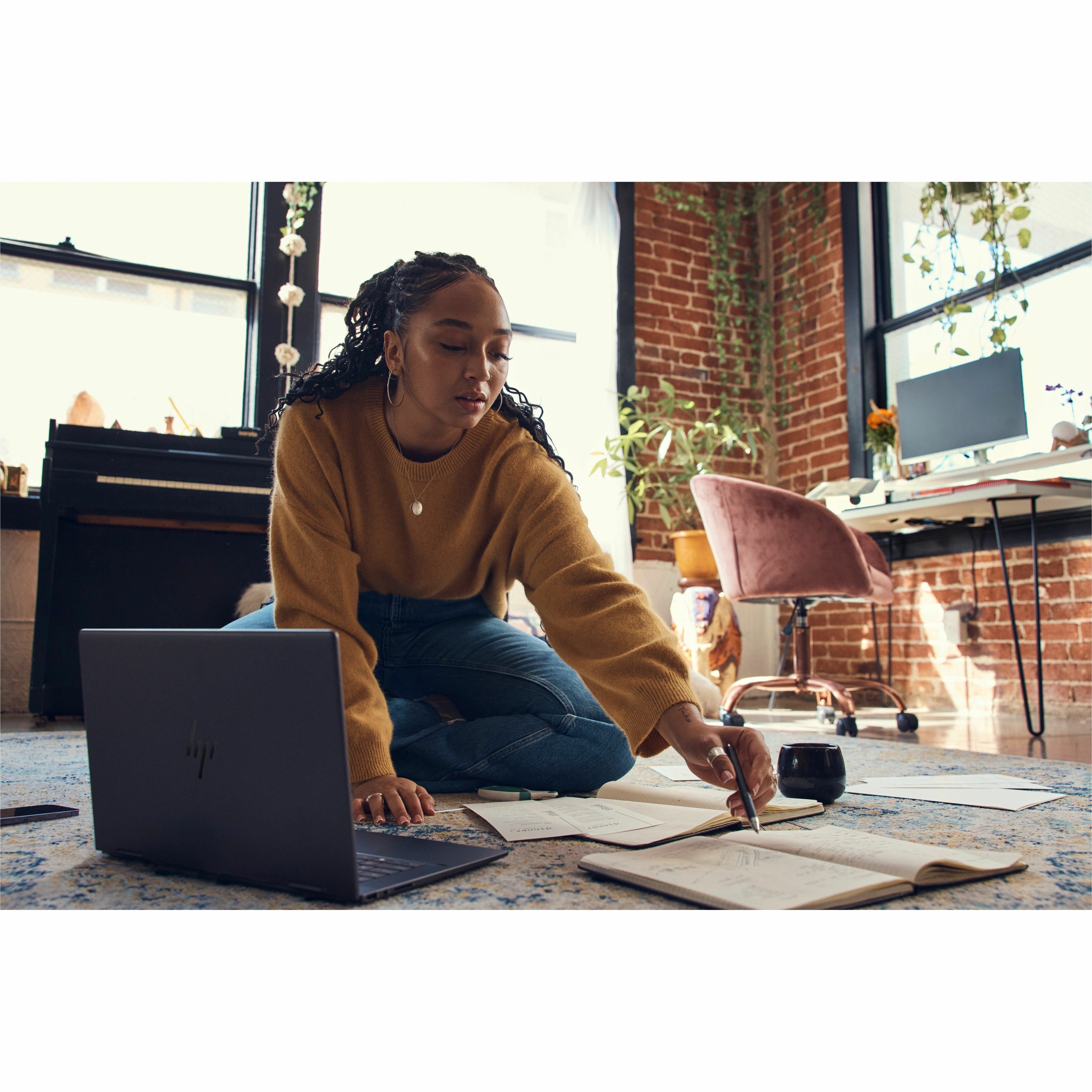 HP ENVY x360 Convertible 2-in-1 Notebook, AMD Ryzen 5 7530U, 15.6" FHD IPS Touchscreen, 8GB RAM, 256GB SSD, Windows 11, Backlit KB, 14Hr Battery, Black - 7H1S7UAR#ABA (Refurbished)