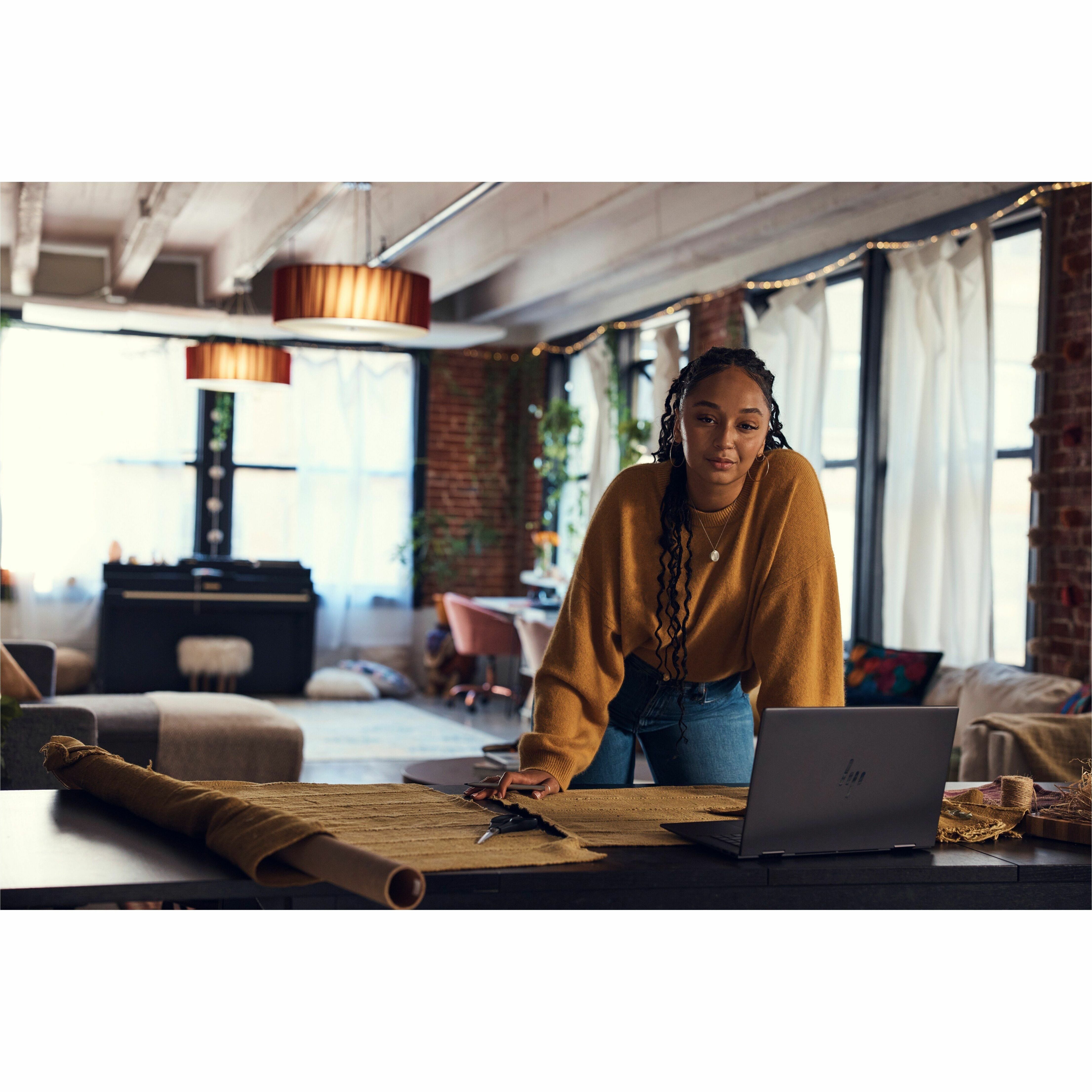 HP ENVY x360 Convertible 2-in-1 Notebook, AMD Ryzen 5 7530U, 15.6" FHD IPS Touchscreen, 8GB RAM, 256GB SSD, Windows 11, Backlit KB, 14Hr Battery, Black - 7H1S7UAR#ABA (Refurbished)