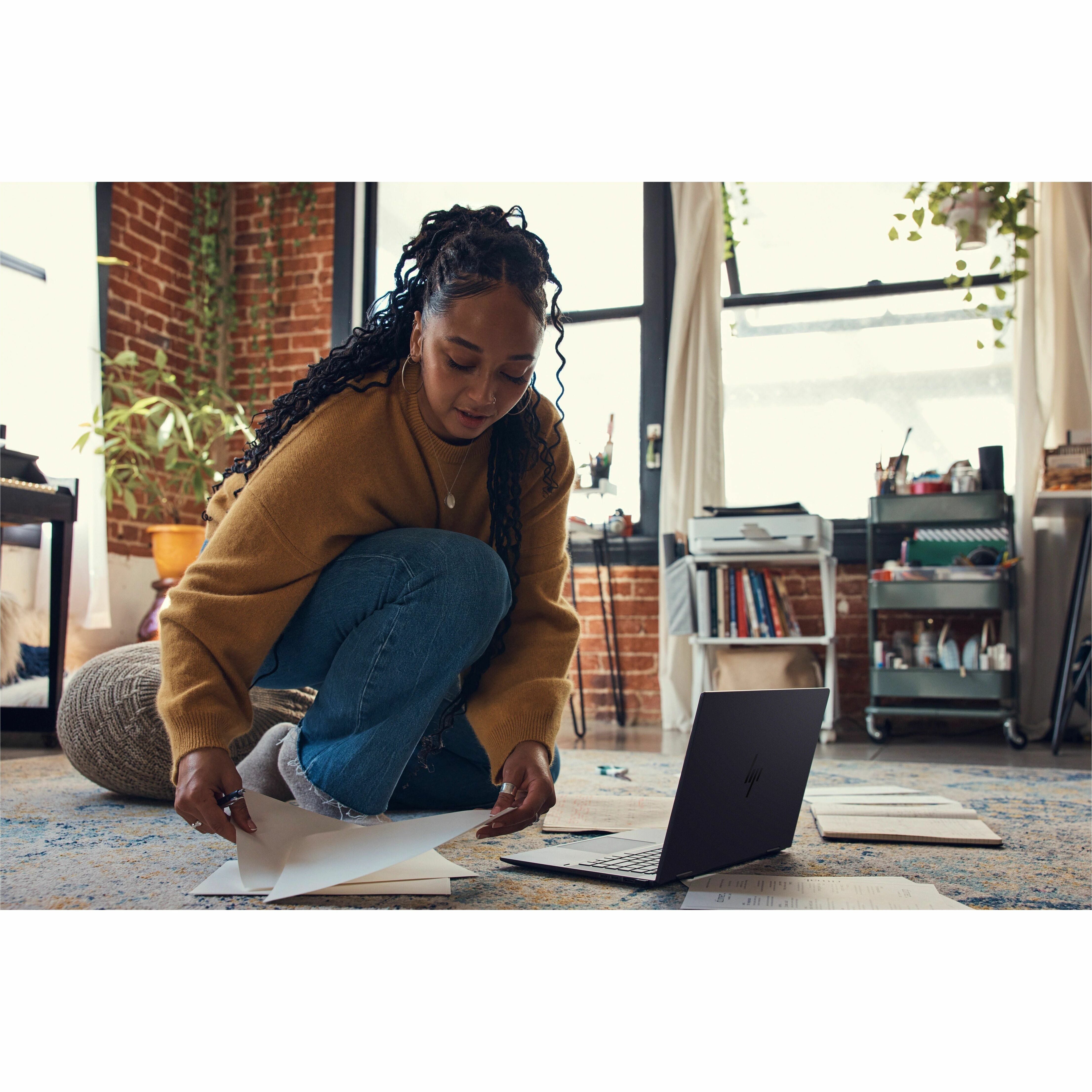 HP ENVY x360 Convertible 2-in-1 Notebook, AMD Ryzen 5 7530U, 15.6" FHD IPS Touchscreen, 8GB RAM, 256GB SSD, Windows 11, Backlit KB, 14Hr Battery, Black - 7H1S7UAR#ABA (Refurbished)