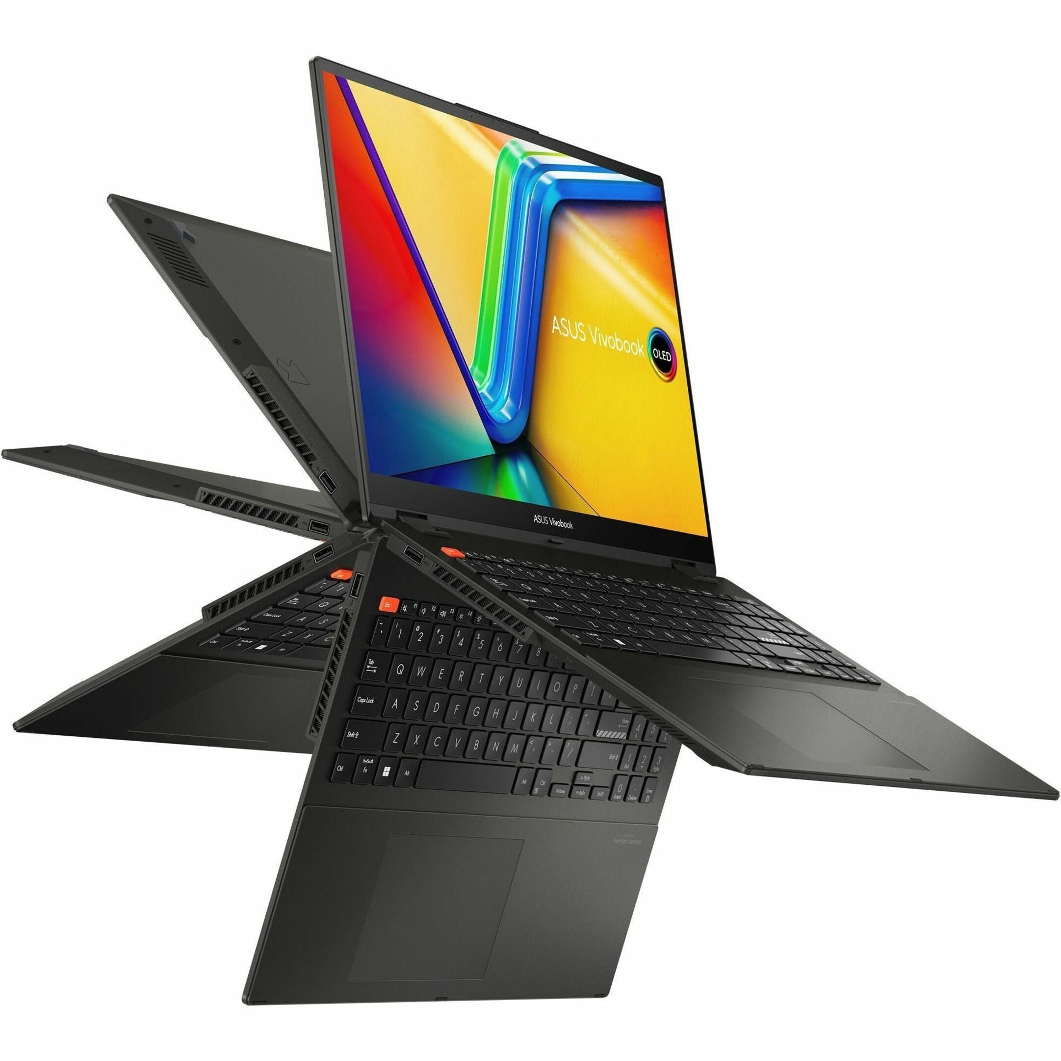 ASUS Vivobook S 16 Flip Convertible 2-in-1 Notebook, 13th Gen Intel Core i7-13700H, 16" WUXGA Touchscreen, 16GB DDR4, 512GB SSD, Windows 11, AI-Powered, Midnight Black - TP3604VA-DS74T (1 Year Warranty)