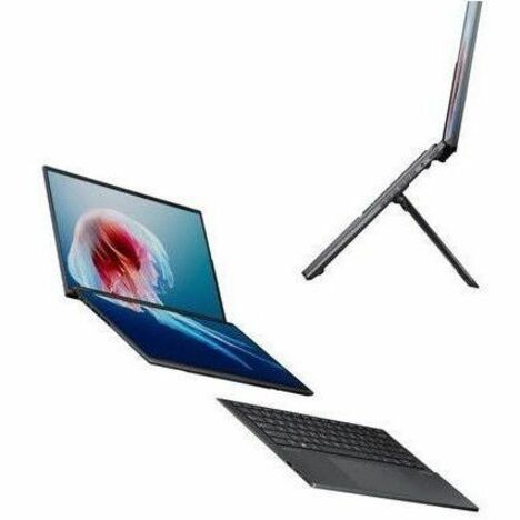 ASUS 2024 ZenBook Duo 2-in-1 Notebook, 14" OLED Touchscreen, Intel Core Ultra 7 155H, 16GB LPDDR5X, 1TB SSD, Dual Display, AI-Powered, Windows 11, Inkwell Gray - UX8406MA-DS76T (1 Year Warranty)