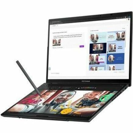 ASUS 2024 ZenBook Duo 2-in-1 Notebook, 14" OLED Touchscreen, Intel Core Ultra 7 155H, 16GB LPDDR5X, 1TB SSD, Dual Display, AI-Powered, Windows 11, Inkwell Gray - UX8406MA-DS76T (1 Year Warranty)