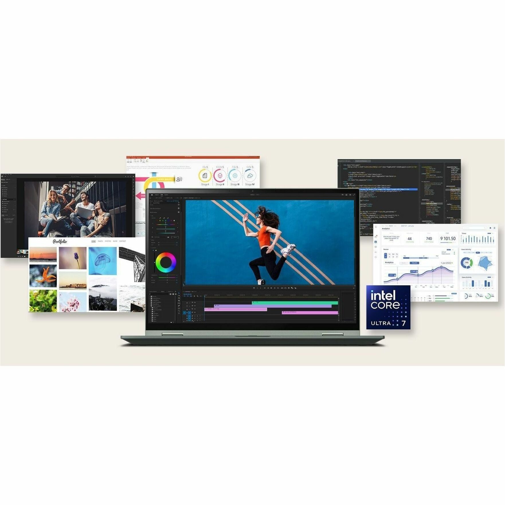 LG gram 2024 Convertible 2-in-1 Notebook, 14" IPS Touchscreen, Intel Core Ultra 7, 16GB RAM, 512GB SSD, Windows 11 Pro, Gorilla Glass Victus - 14T90S-G.APB5U1 (1 Year Warranty)