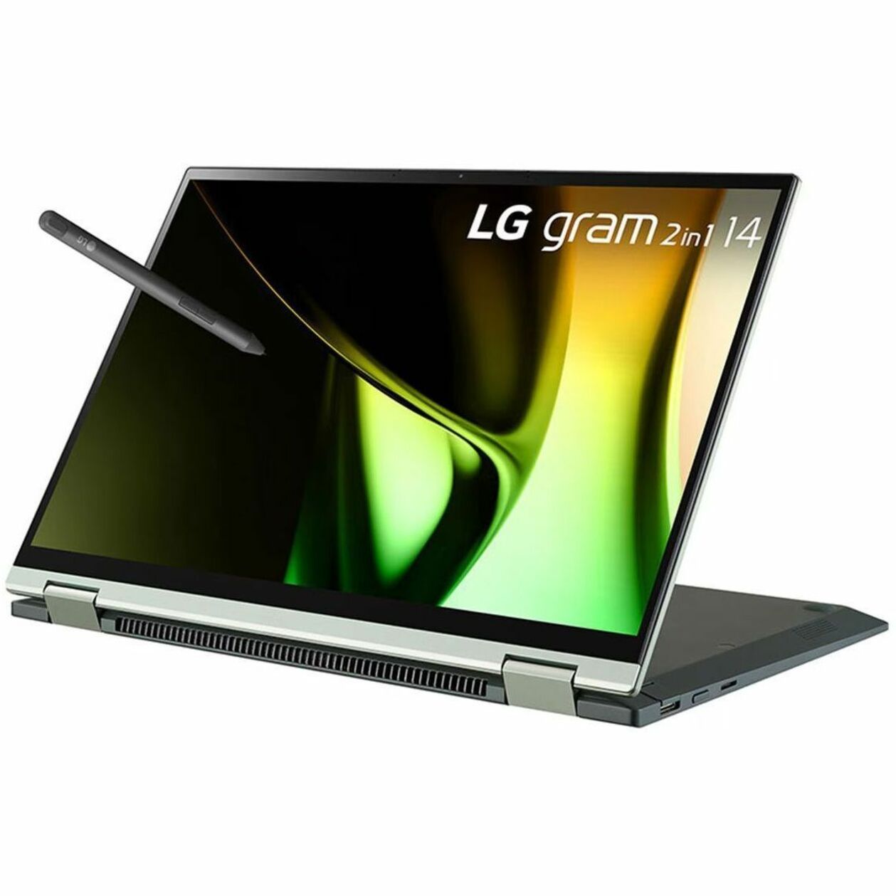 LG gram 2024 Convertible 2-in-1 Notebook, 14" IPS Touchscreen, Intel Core Ultra 7, 16GB RAM, 512GB SSD, Windows 11 Pro, Gorilla Glass Victus - 14T90S-G.APB5U1 (1 Year Warranty)