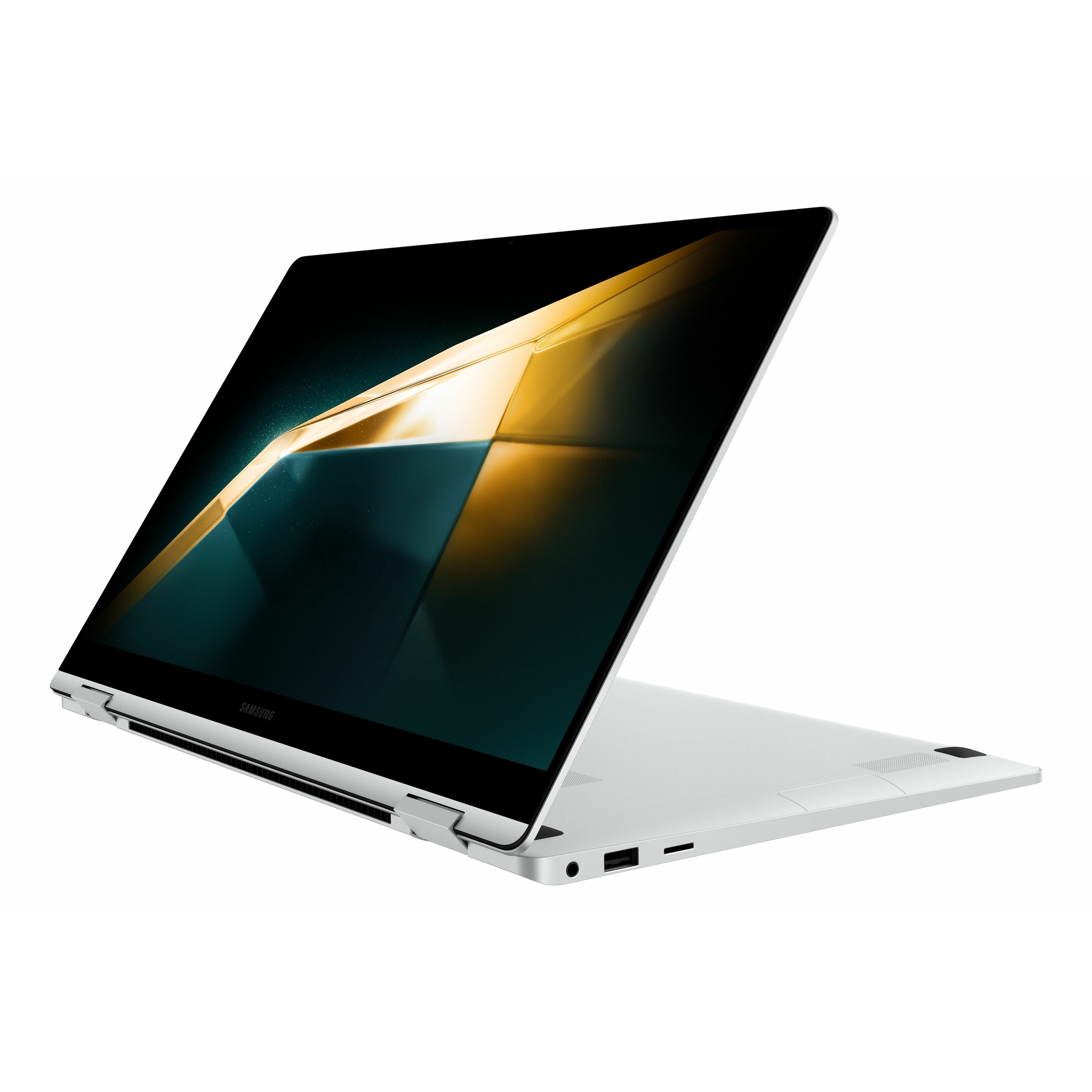 Samsung Galaxy Book4 360 15.6" Convertible 2-in-1 Notebook, Intel Core i5-120U, 16GB RAM, 512GB SSD, AMOLED Touchscreen, Windows 11 Pro, Silver - NP754QGK-KS2US (1 Year Warranty)