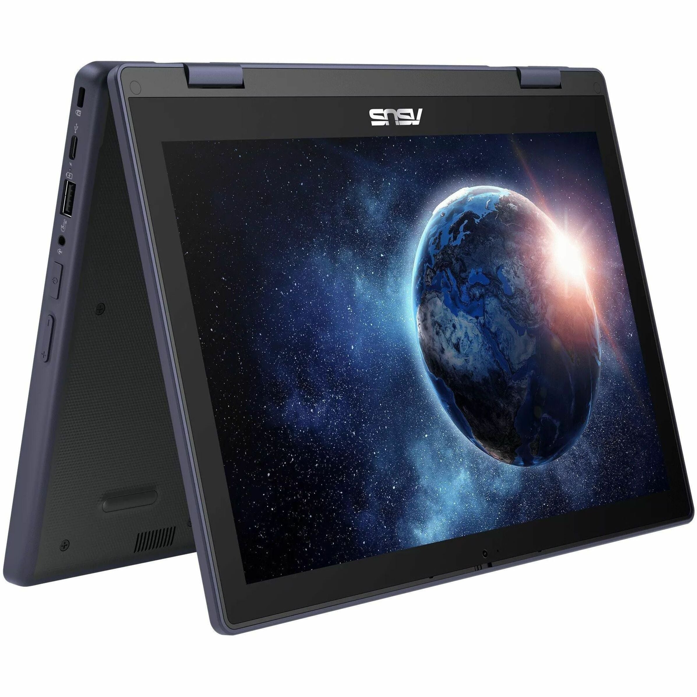 ASUS BR1204F Convertible Rugged 2-in-1 Notebook, 12.2" WUXGA Touchscreen, Intel N100, 4GB LPDDR5, Windows 11 Pro, Dual Camera, Military-Grade Durability, Mineral Gray - BR1204FGA-YS14T-S (1 Year Warranty)