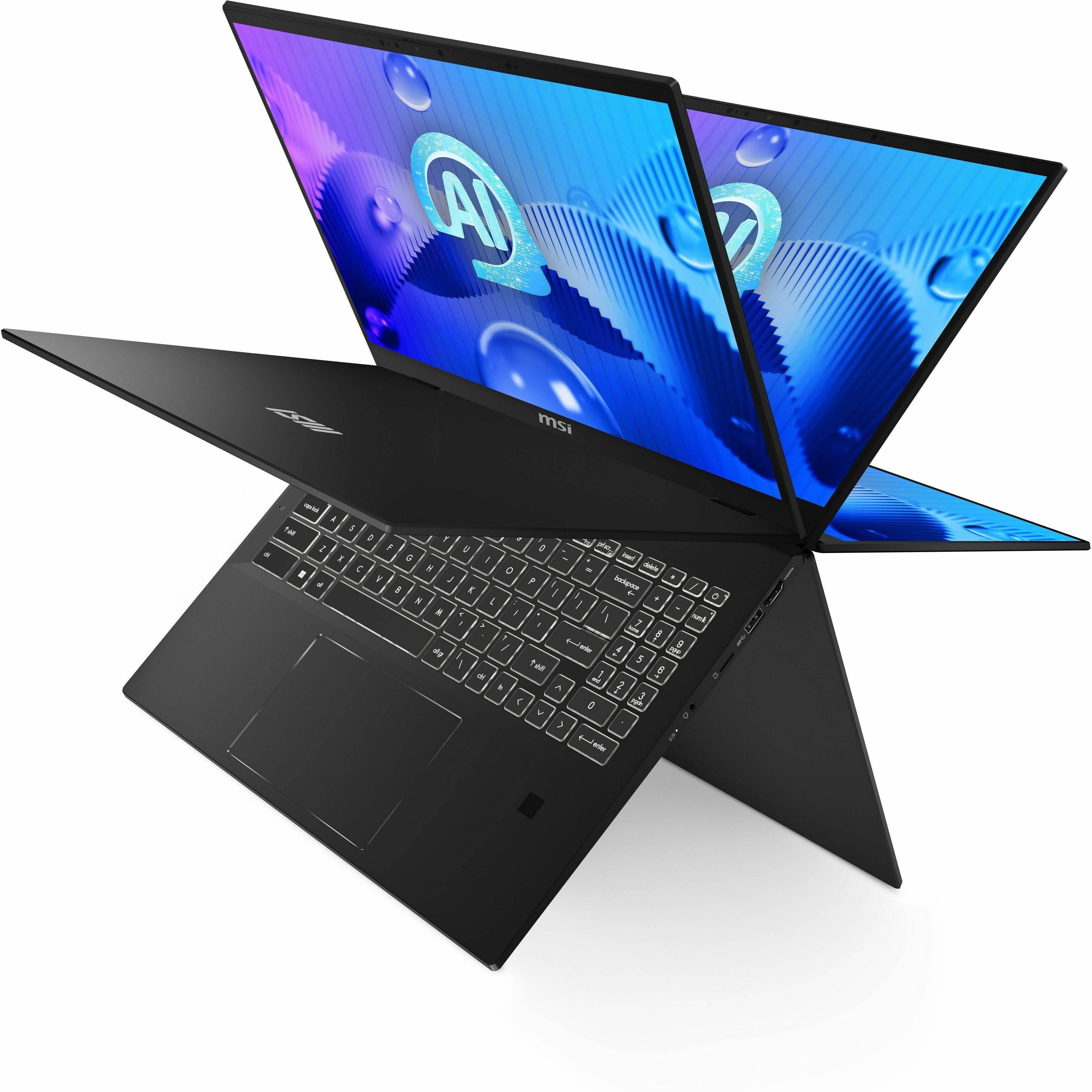 MSI Summit E16 AI Studio Convertible 2-in-1 Notebook, Intel Core Ultra 7 155H, 32GB RAM, 1TB SSD, RTX 4060 8GB, 16" QHD+ 165Hz Touch, Windows 11 Pro, Black - SUM16STU14037 (3 Year Warranty)