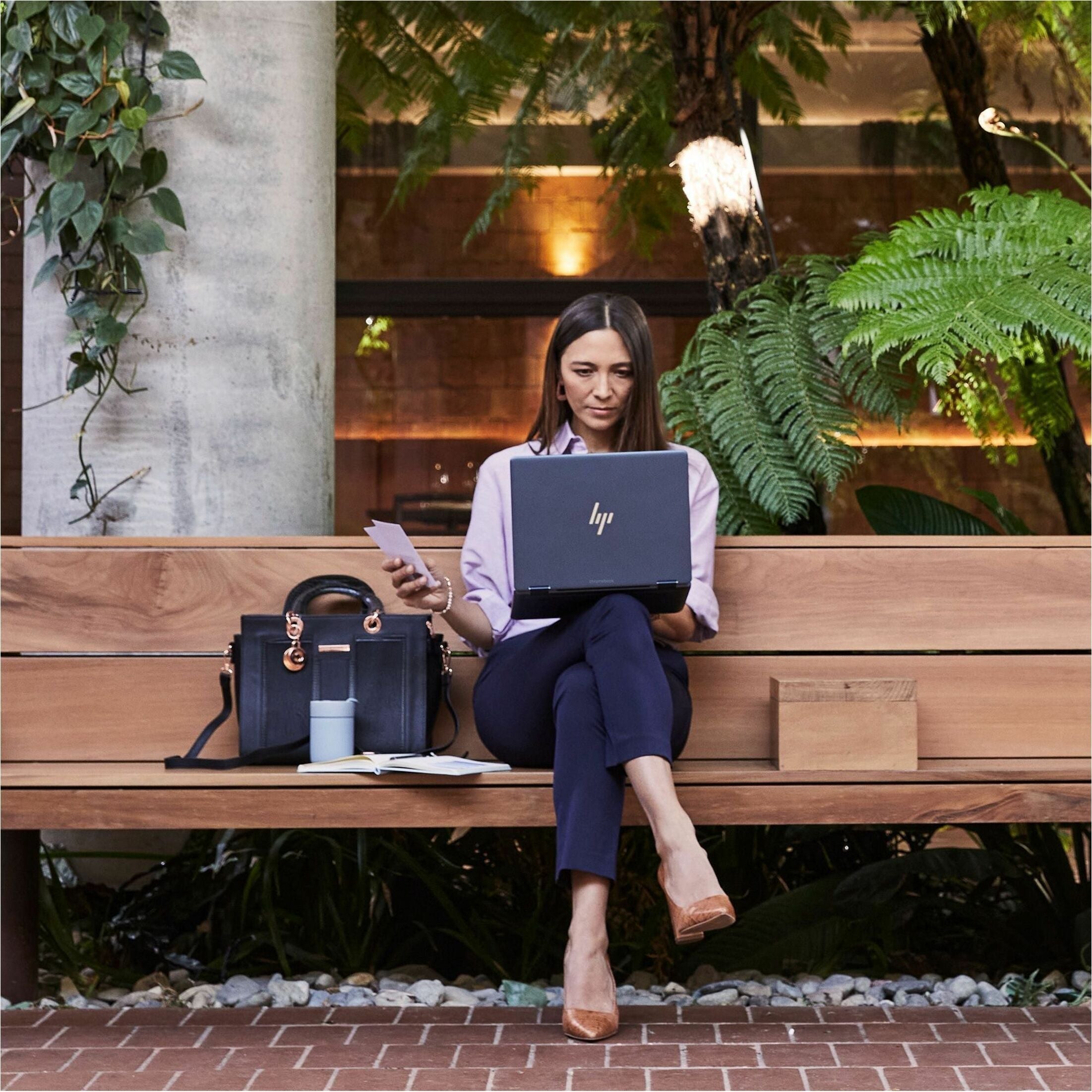 HP 2024 Elite Dragonfly Convertible 2-in-1 Notebook, 13.5" 2K IPS Touchscreen, Intel Core i5-1245U vPro, 8GB RAM, 256GB SSD, ChromeOS, Iris Xe Graphics, Slate Blue - A4ED1UT#ABA (1 Year Warranty)
