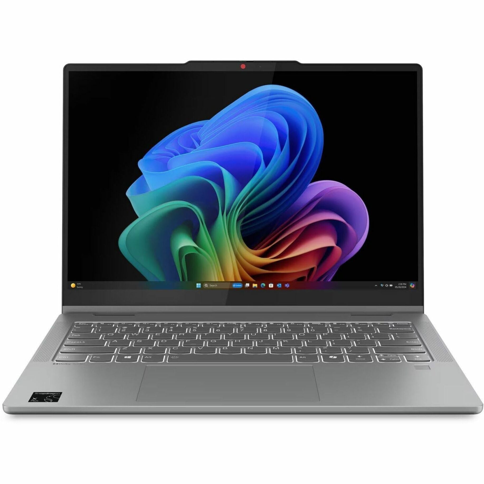 Lenovo 2024 IdeaPad 5 14Q8X9 Convertible 2-in-1 Notebook, AI-Powered Snapdragon X Plus, 14" OLED WUXGA Touch Display, 16GB LPDDR5X, 1TB SSD, Windows 11, Luna Gray - 83GH0000US (1 Year Warranty)