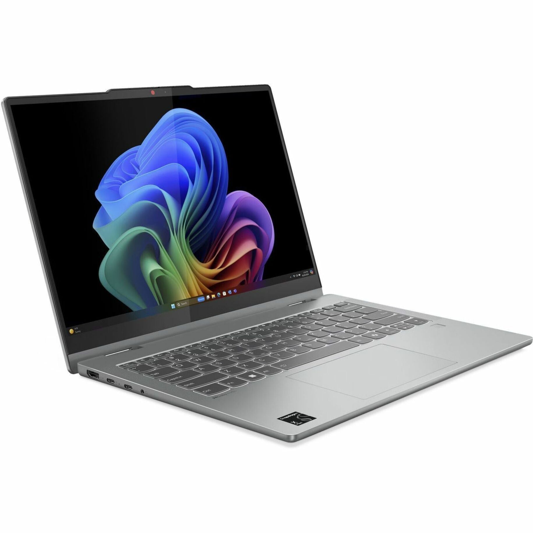 Lenovo 2024 IdeaPad 5 14Q8X9 Convertible 2-in-1 Notebook, AI-Powered Snapdragon X Plus, 14" OLED WUXGA Touch Display, 16GB LPDDR5X, 1TB SSD, Windows 11, Luna Gray - 83GH0000US (1 Year Warranty)
