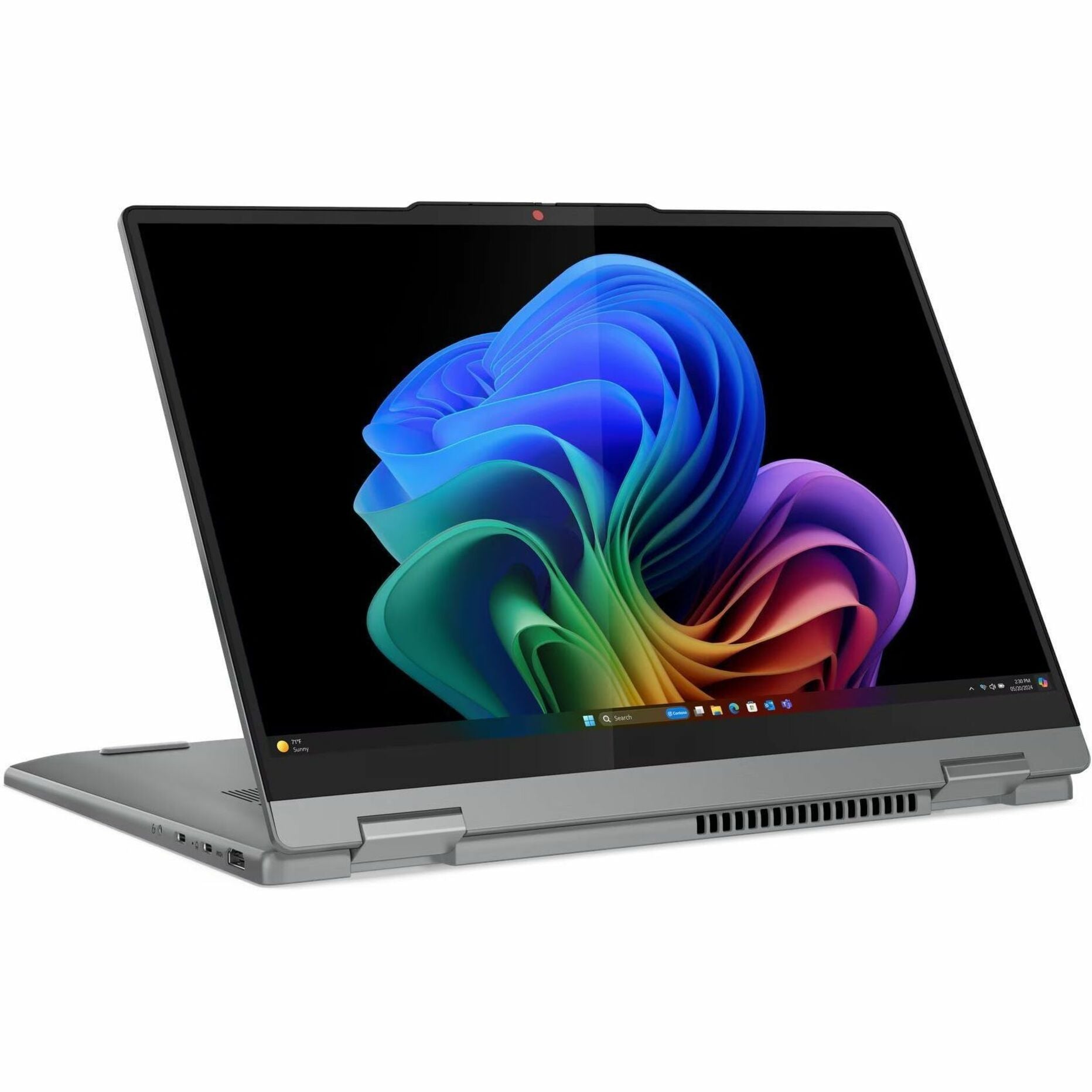 Lenovo 2024 IdeaPad 5 14Q8X9 Convertible 2-in-1 Notebook, AI-Powered Snapdragon X Plus, 14" OLED WUXGA Touch Display, 16GB LPDDR5X, 1TB SSD, Windows 11, Luna Gray - 83GH0000US (1 Year Warranty)