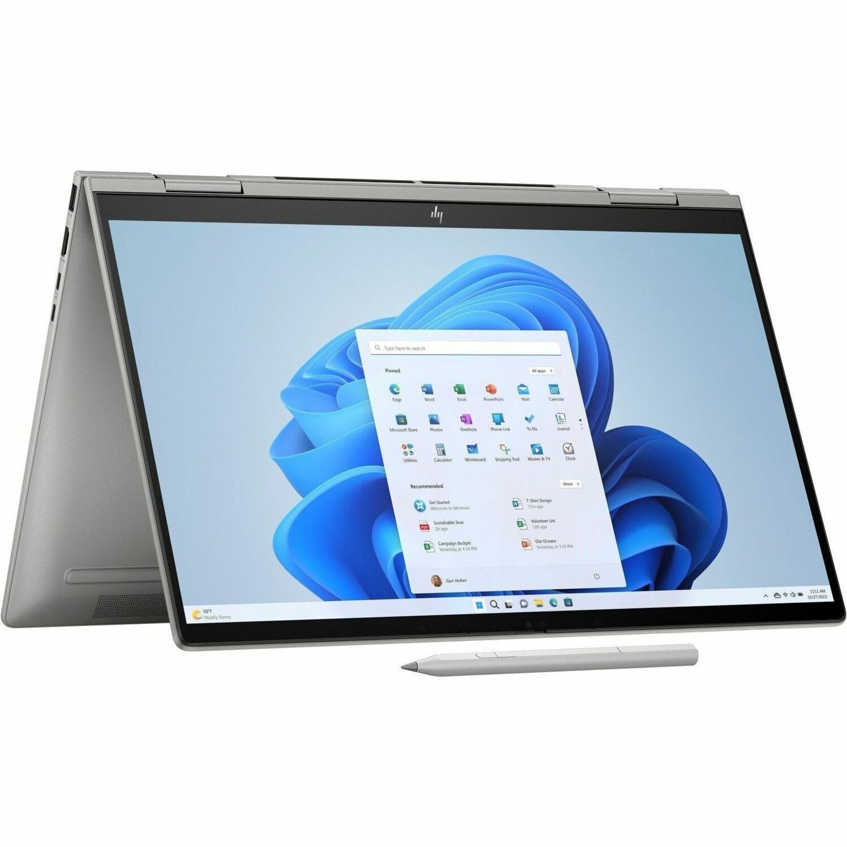 HP ENVY x360 2024 Convertible 2-in-1 Notebook, 15.6" FHD IPS Touchscreen, Intel Core Ultra 7, 16GB RAM, 1TB SSD, Windows 11, 18.5Hr Battery, Privacy Features, Gray - 9U6Z8UAR#ABA (Refurbished)