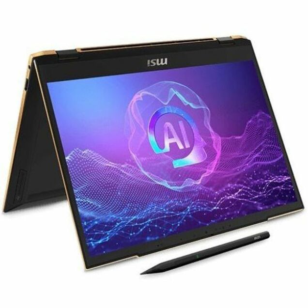 MSI Summit 13 AI+ Evo 2024 Convertible 2-in-1 Notebook, 13.3" FHD+ Touchscreen, Intel Core Ultra 7, 32GB LPDDR5X, 1TB SSD, Intel Arc Graphics, Windows 11 Pro, MSI Pen2, Ink Black - SUM13A2012 (3 Year Warranty)