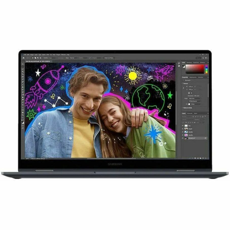 Samsung 2024 Galaxy Book4 360 Convertible Notebook, 15.6" AMOLED, Intel Core i5-120U, 16GB RAM, 256GB SSD, Thunderbolt 4, Moonstone Gray - NP754QGK-KG3US (1 Year Warranty)
