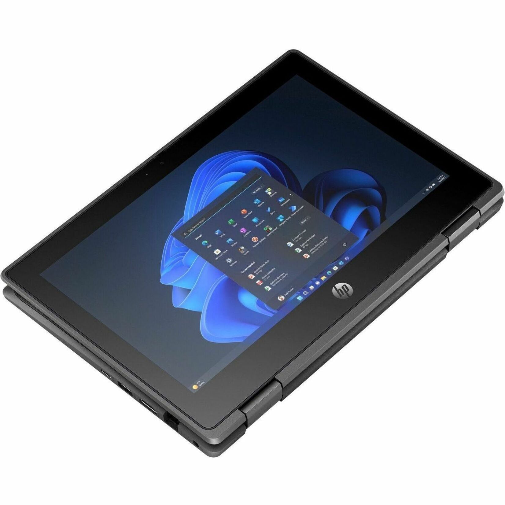 HP Fortis Flip G1i Convertible 2-in-1 Notebook, 11.6" HD Touchscreen, Intel N250 Quad-Core, 4GB LPDDR5, 128GB Flash, Wi-Fi 6E, Windows 11 Pro, Jet Black - B86CBUT#ABA (1 Year Warranty)