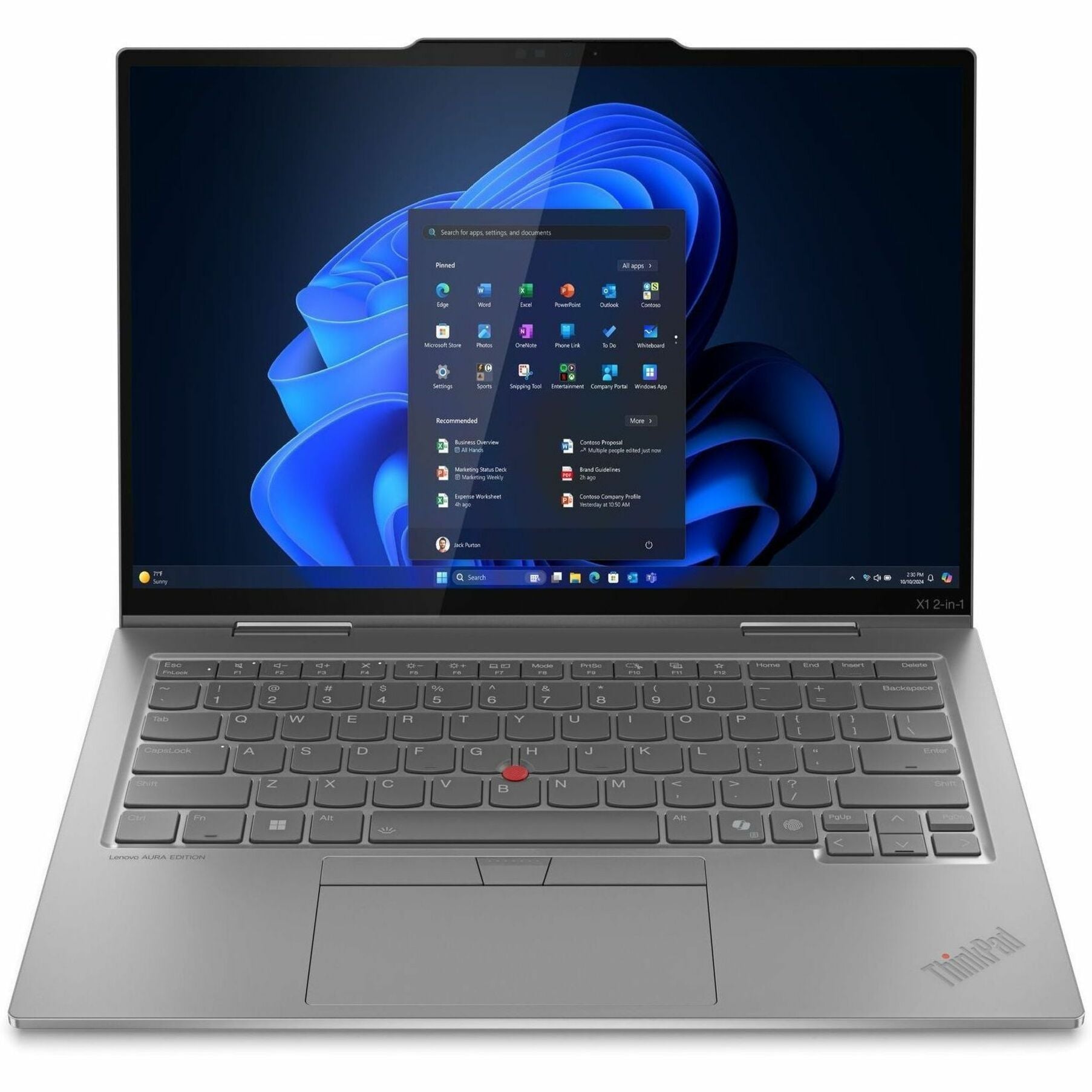 Lenovo ThinkPad X1 2025 Convertible 2-in-1 Notebook, Core Ultra 7 268V vPro, 32GB LPDDR5X, 512GB SSD, 14" IPS Touch, Intel Arc Graphics, Windows 11 Pro - 21NU0036US (1 Year Warranty)