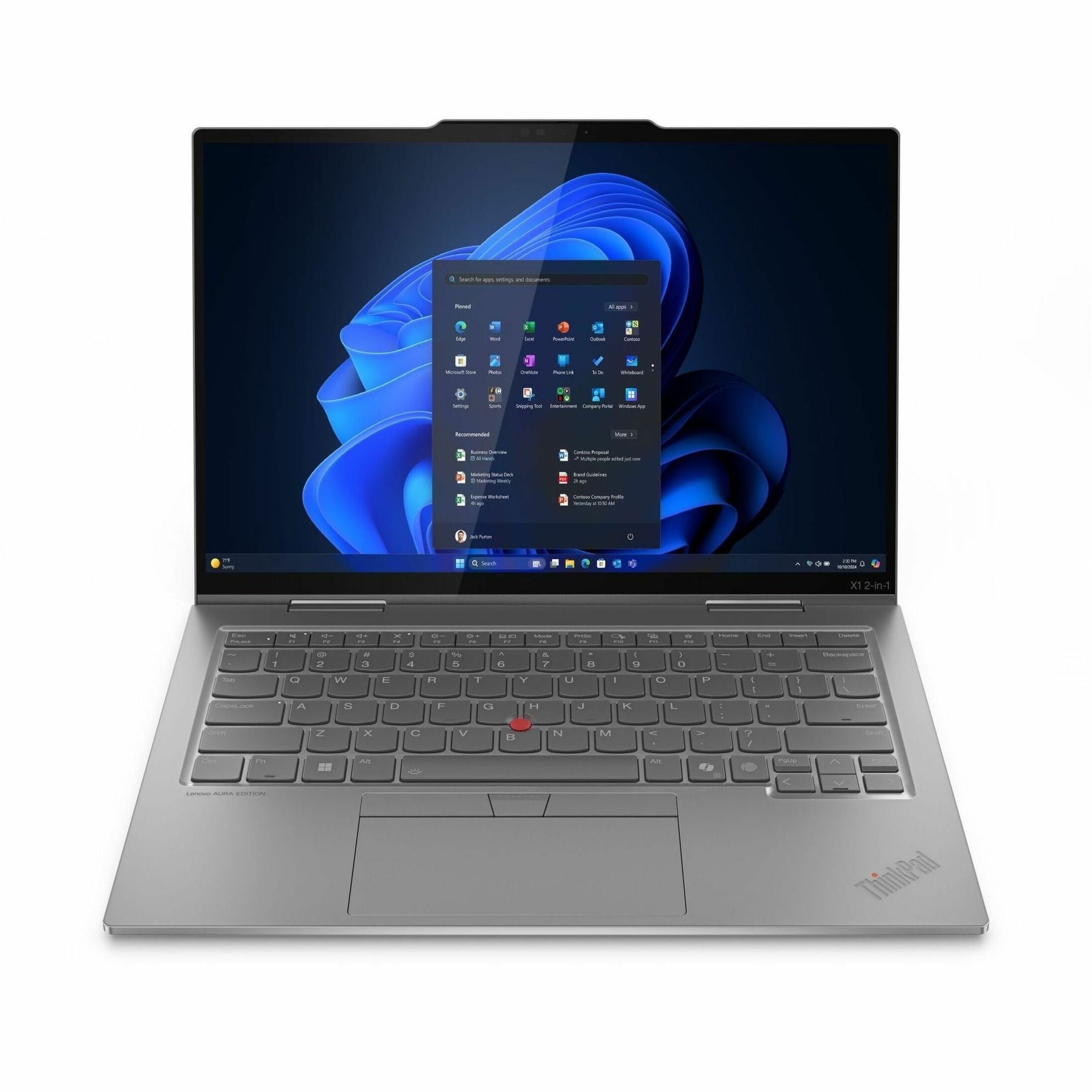 Lenovo ThinkPad X1 Gen 10 2025 Convertible 2-in-1 Notebook, Core Ultra 7 258V, 32GB LPDDR5X, 512GB SSD, 14" IPS Touch, Intel Arc Graphics, Windows 11 Pro, Gray - 21NU0035US (1 Year Warranty)