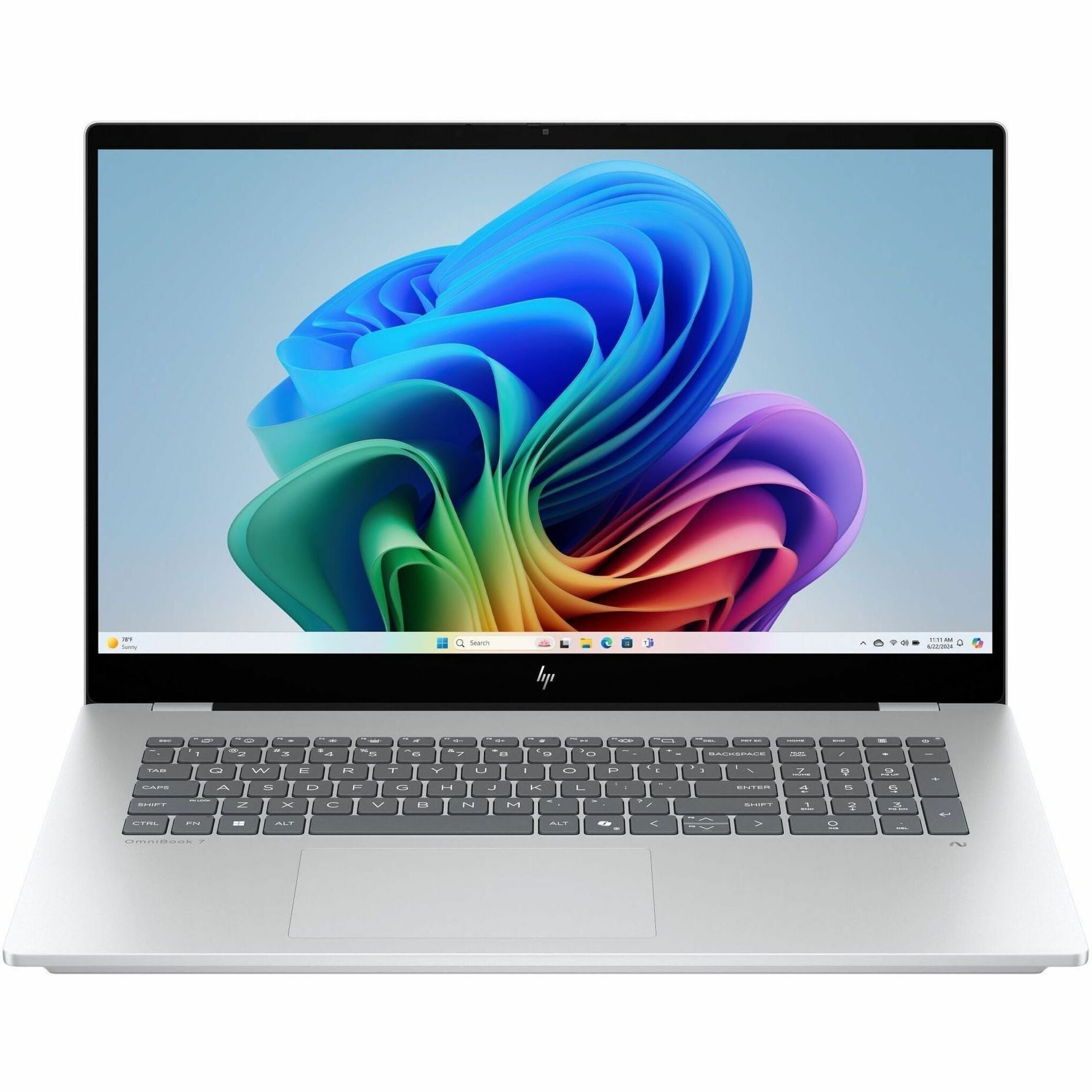 HP 2024 OmniBook 7 17.3" Convertible 2-in-1 Notebook, Intel Core Ultra 7 AI-Powered, 16GB LPDDR5X, 1TB SSD, FHD IPS Touchscreen, Windows 11, Glacier Silver - B6KG1UA#ABA (1 Year Warranty)