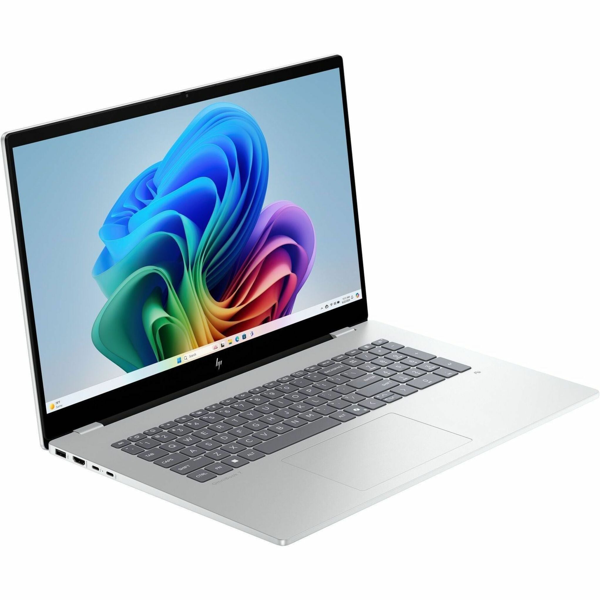 HP 2024 OmniBook 7 17.3" Convertible 2-in-1 Notebook, Intel Core Ultra 7 AI-Powered, 16GB LPDDR5X, 1TB SSD, FHD IPS Touchscreen, Windows 11, Glacier Silver - B6KG1UA#ABA (1 Year Warranty)