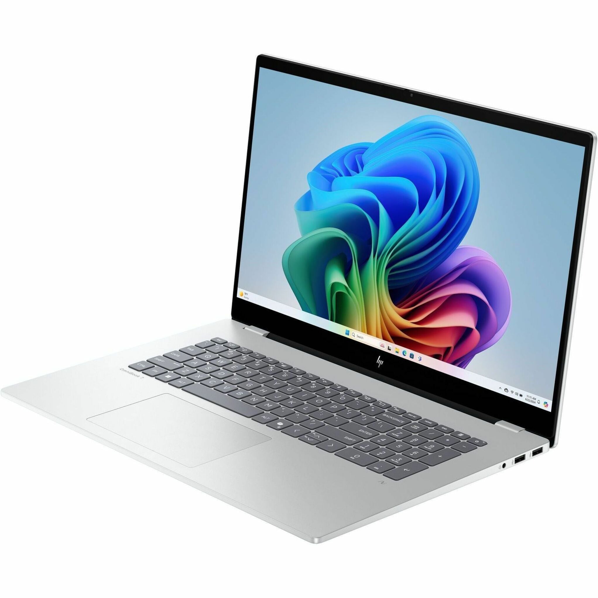 HP 2024 OmniBook 7 17.3" Convertible 2-in-1 Notebook, Intel Core Ultra 7 AI-Powered, 16GB LPDDR5X, 1TB SSD, FHD IPS Touchscreen, Windows 11, Glacier Silver - B6KG1UA#ABA (1 Year Warranty)