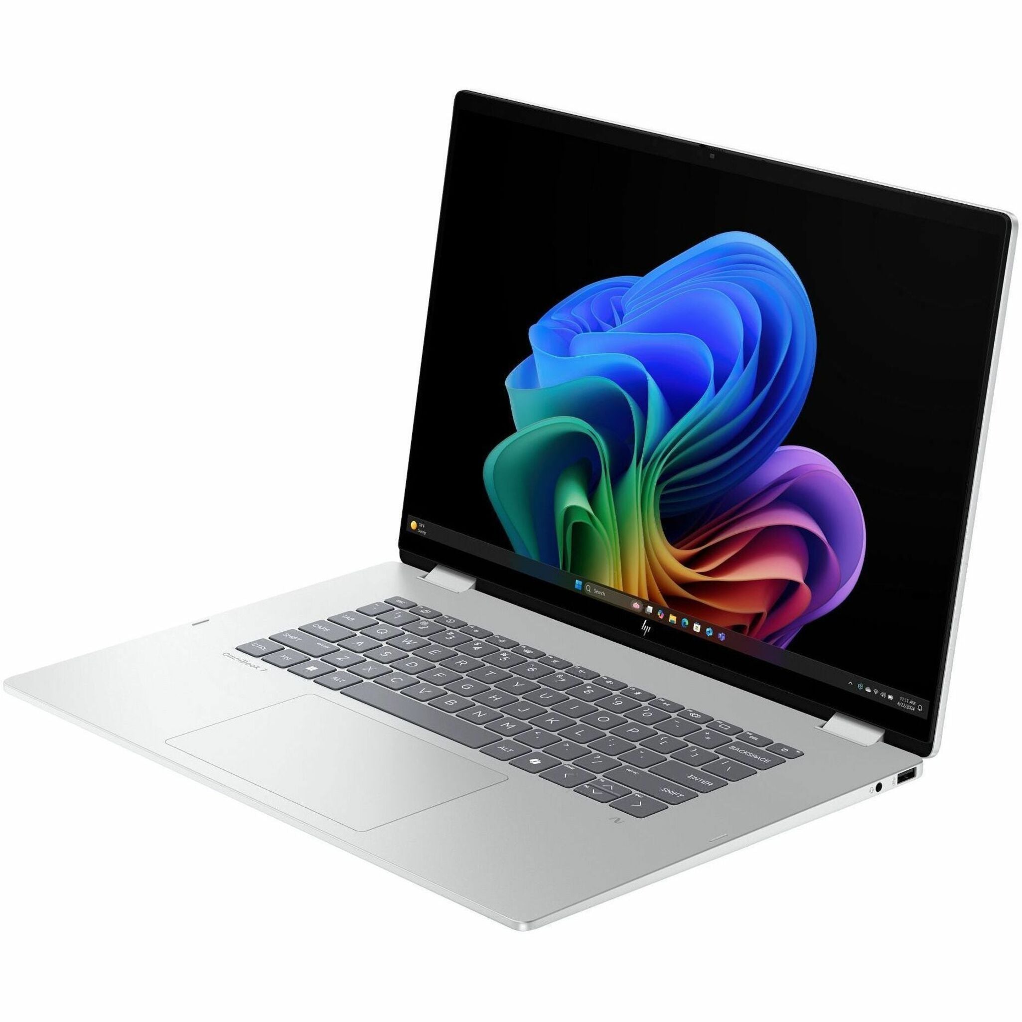 HP OmniBook 7 Flip 2024 Convertible 2-in-1 Notebook, 16" IPS Touch Display, Intel Core Ultra 7, 16GB LPDDR5X, 512GB SSD, AI-Powered, Windows 11, Glacier Silver - B6JG7UA#ABA (1 Year Warranty)