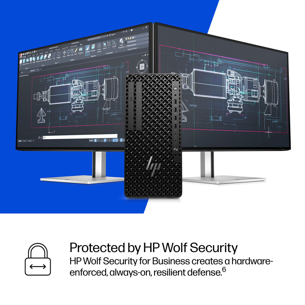 HP Z1 Tower G1i Desktop PC Wolf Pro Security Edition Intel Core Ultra 7 265 32 GB DDR5-SDRAM 1 TB SSD Windows 11 Pro Workstation AI Workstation, AI PC Black