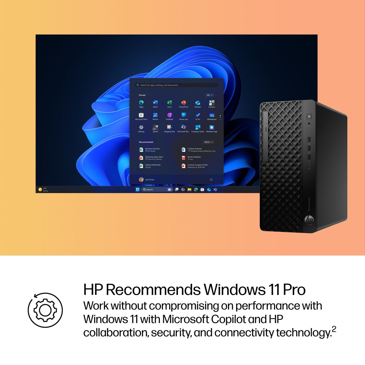 HP ProDesk 4 Tower G1i AI Wolf Pro Security Edition Intel Core Ultra 5 235 16 GB DDR5-SDRAM 512 GB SSD Windows 11 Pro PC Black